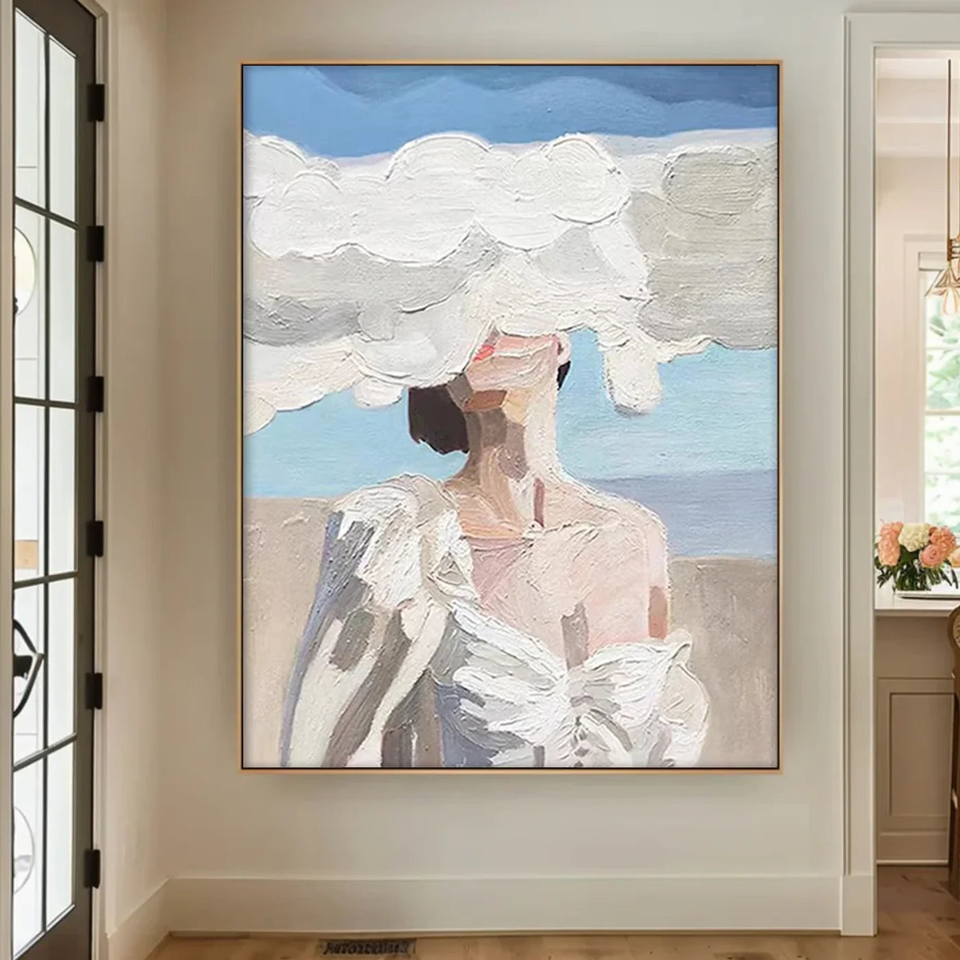 Sunny Beach Woman Oil Painting #AB453
