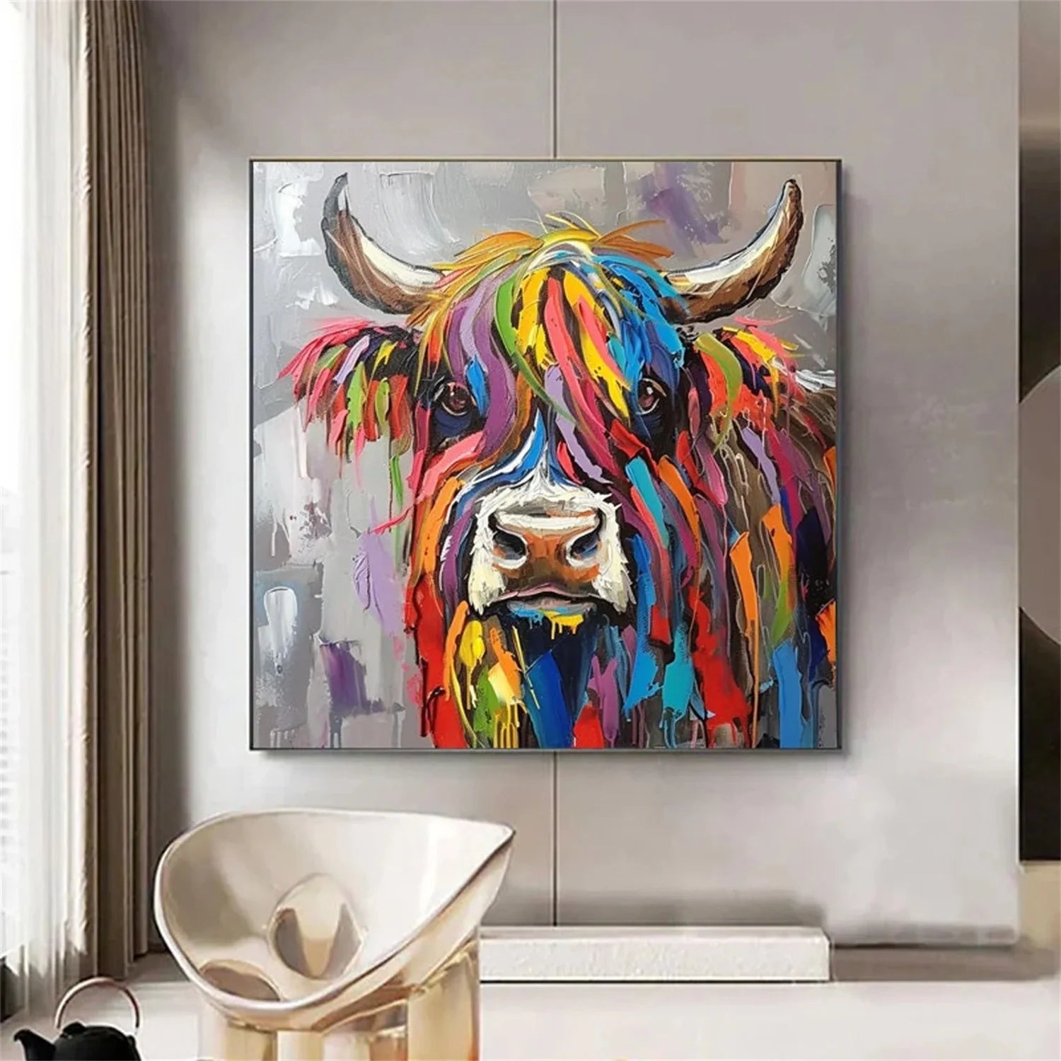 Colorful Abstract Animal Wall Art #AM089