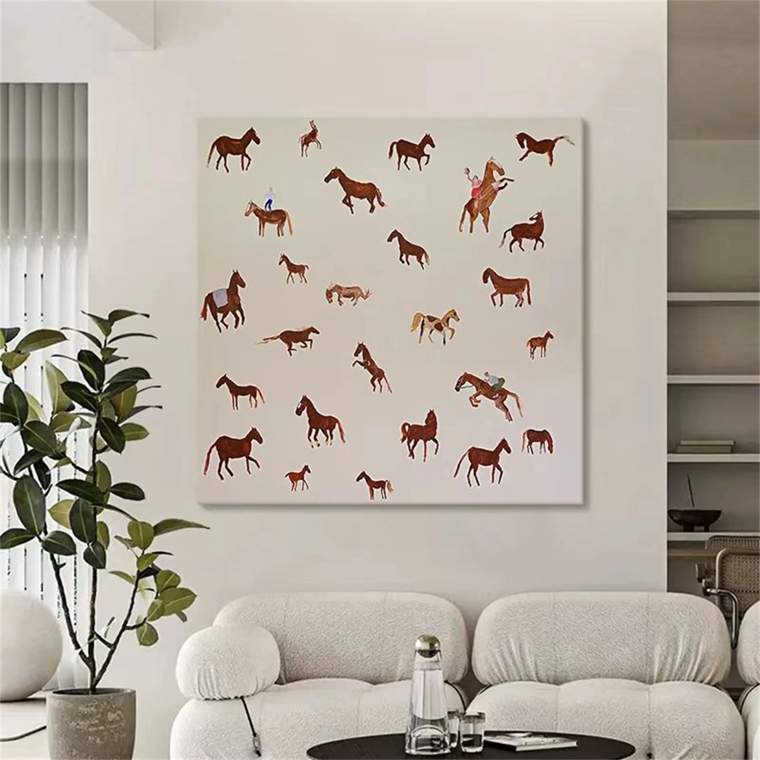 Colorful Horse Abstract Animal Wall Art #AM013