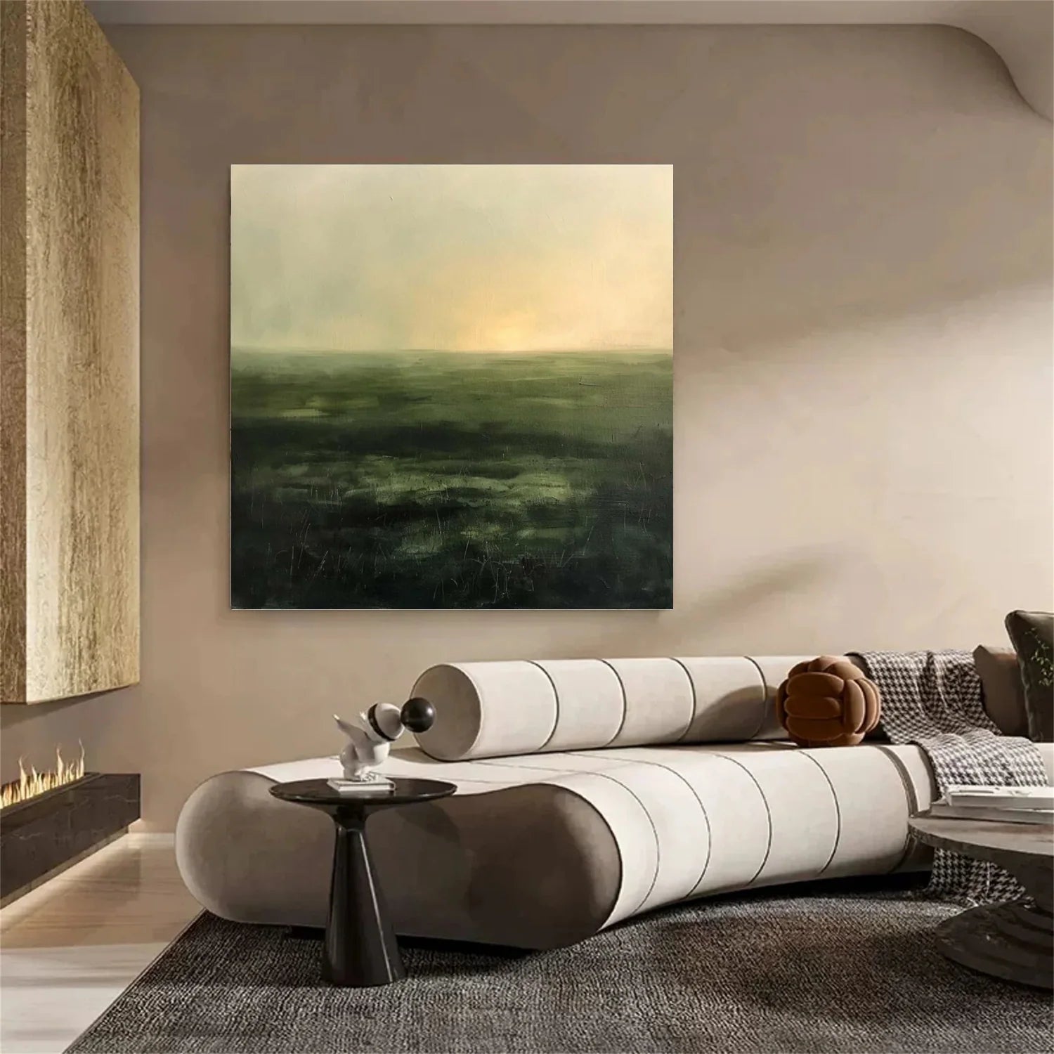 Green Minimalist Canvas Art #GT049