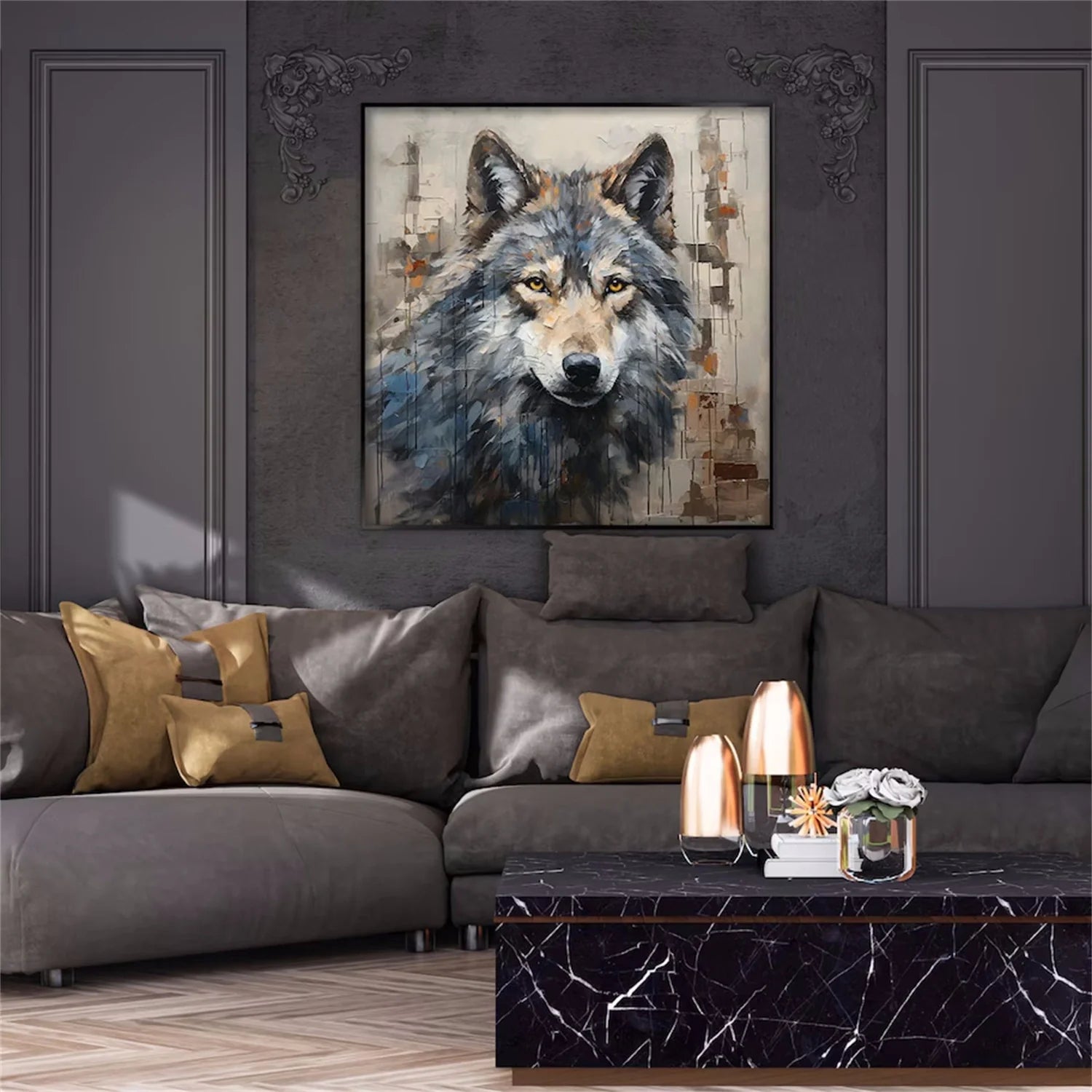 Colorful Abstract Animal Wall Art #AM077