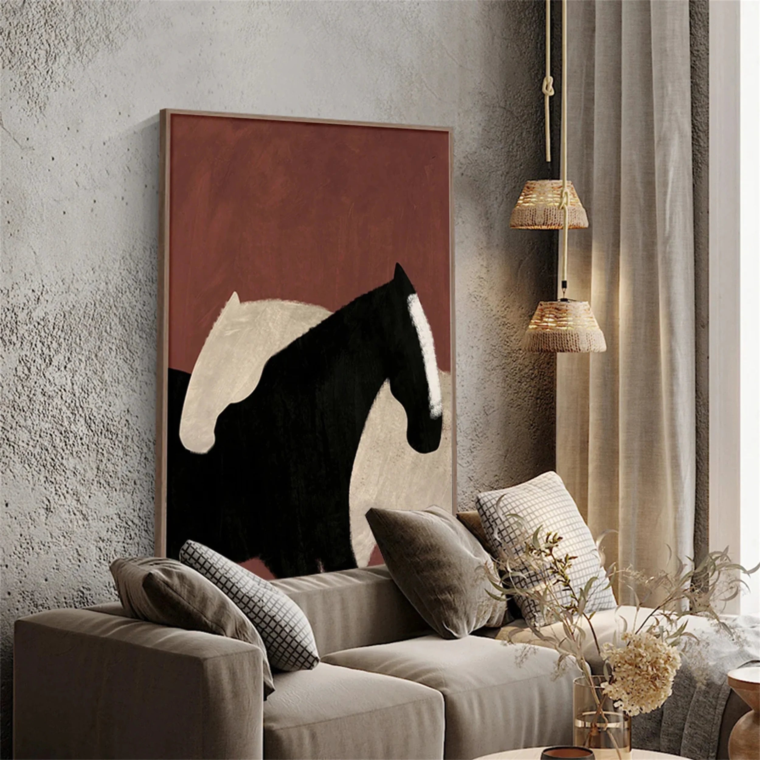 Colorful Horse Abstract Animal Wall Art #AM004
