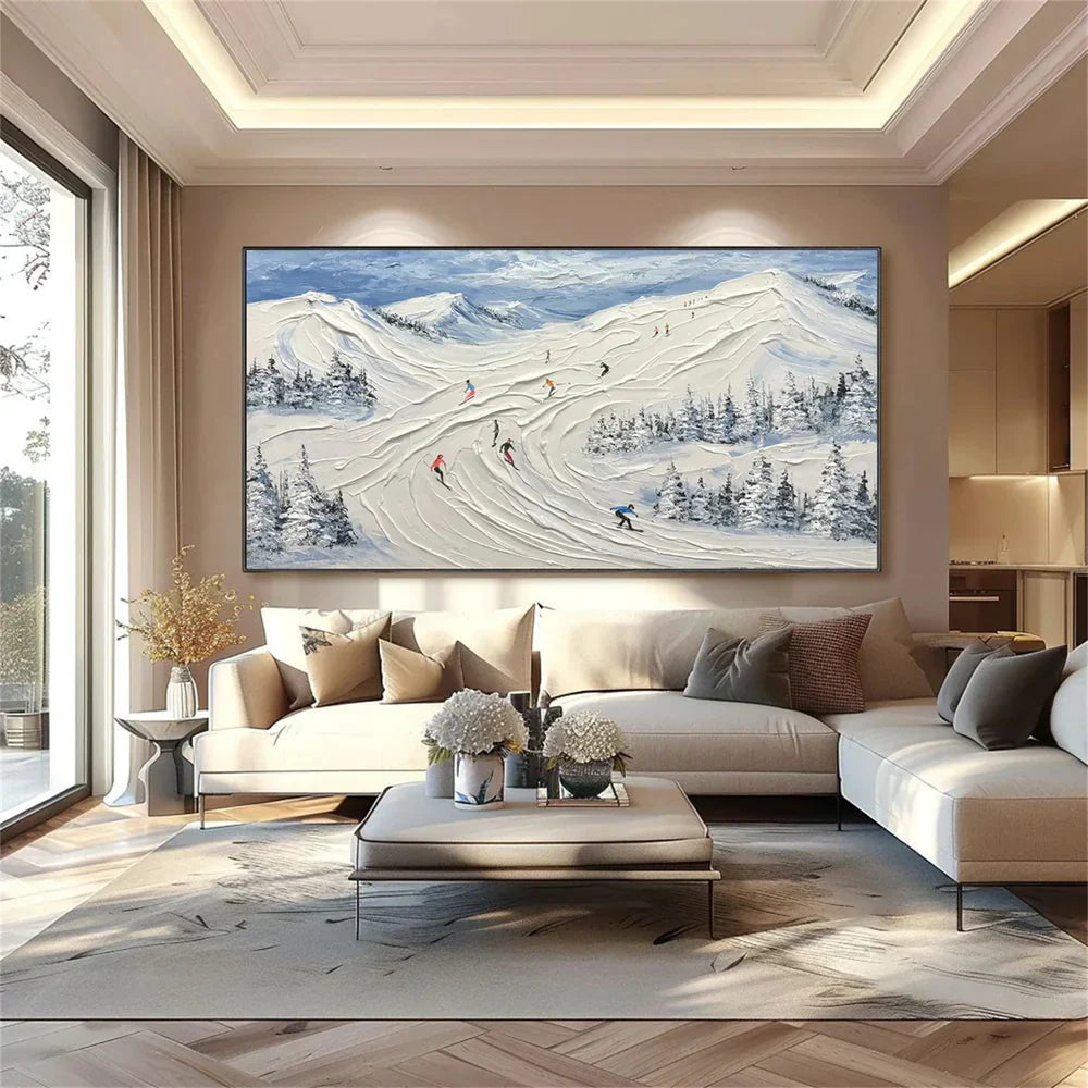 White Sport Art Minimalist Textured Wall Art #AS005