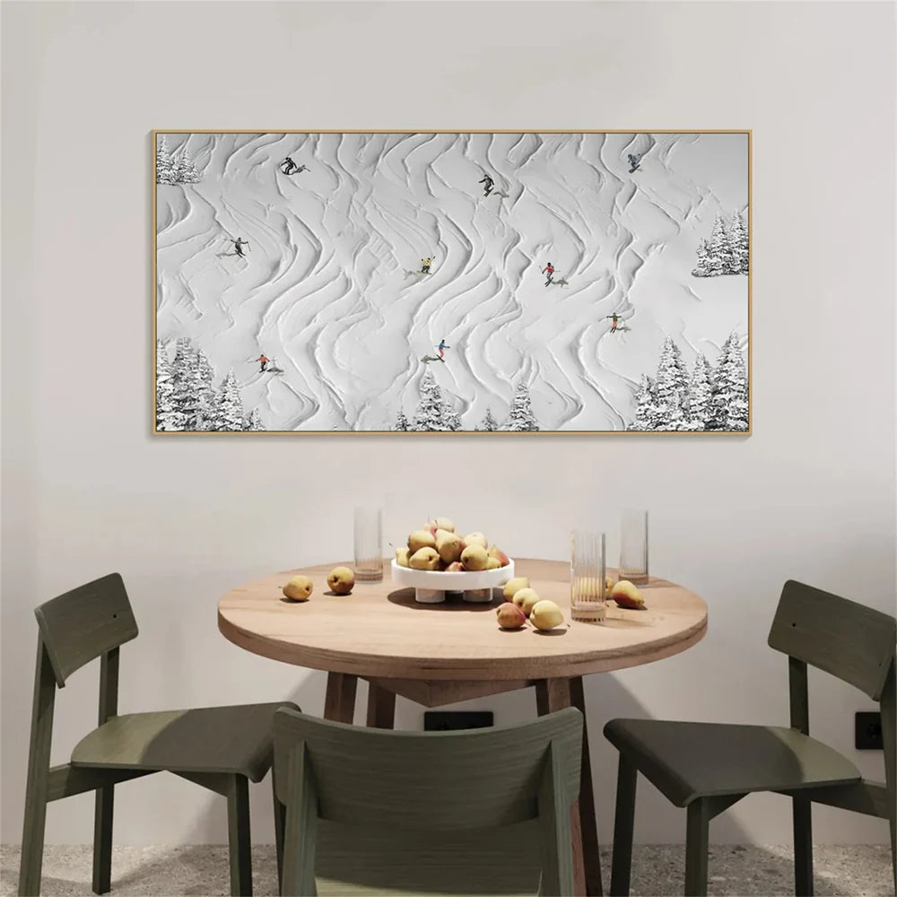 White Sport Art Minimalist Textured Wall Art #AS002