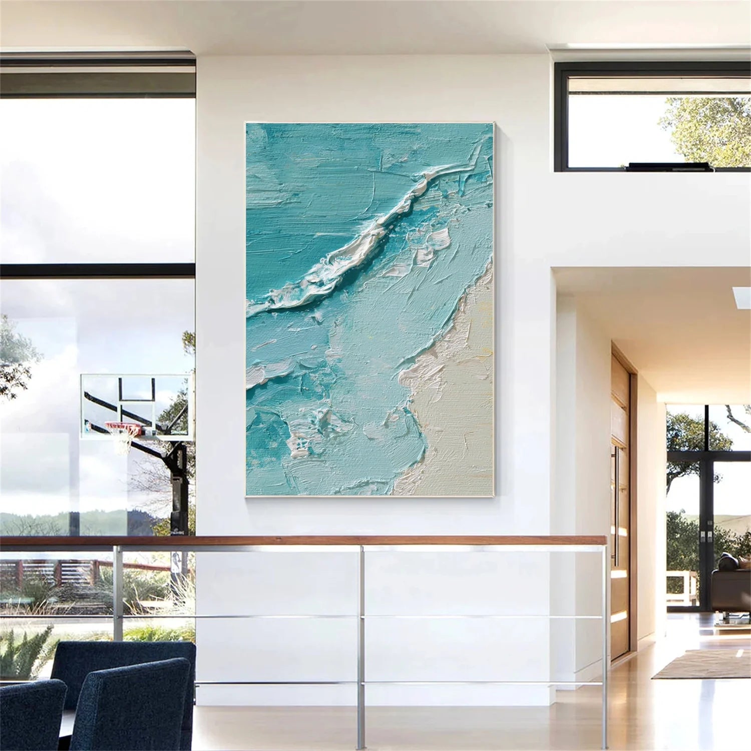 Sea & Sky Abstract_Textured_Wall Art #SK149