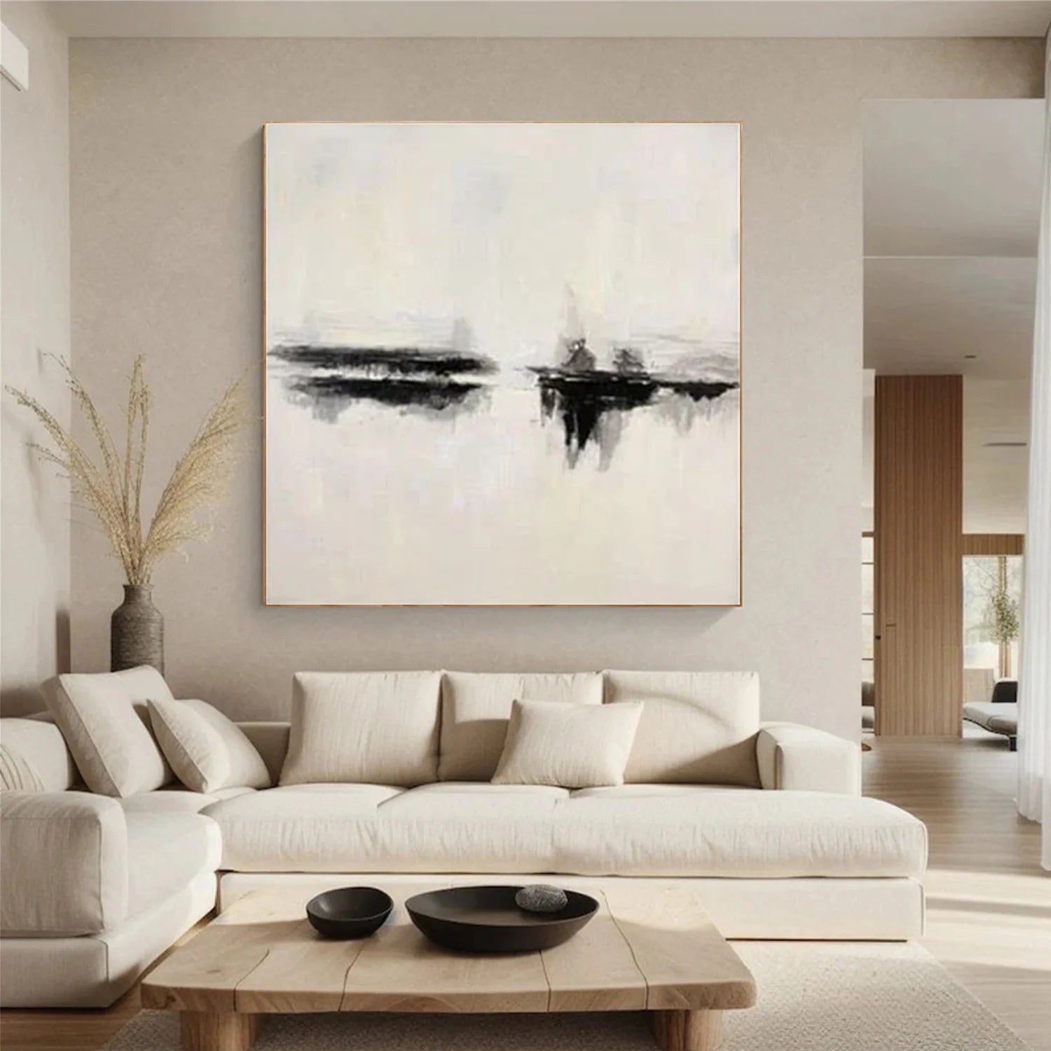 Black and White Minimalist_Canvas Art #MZ112