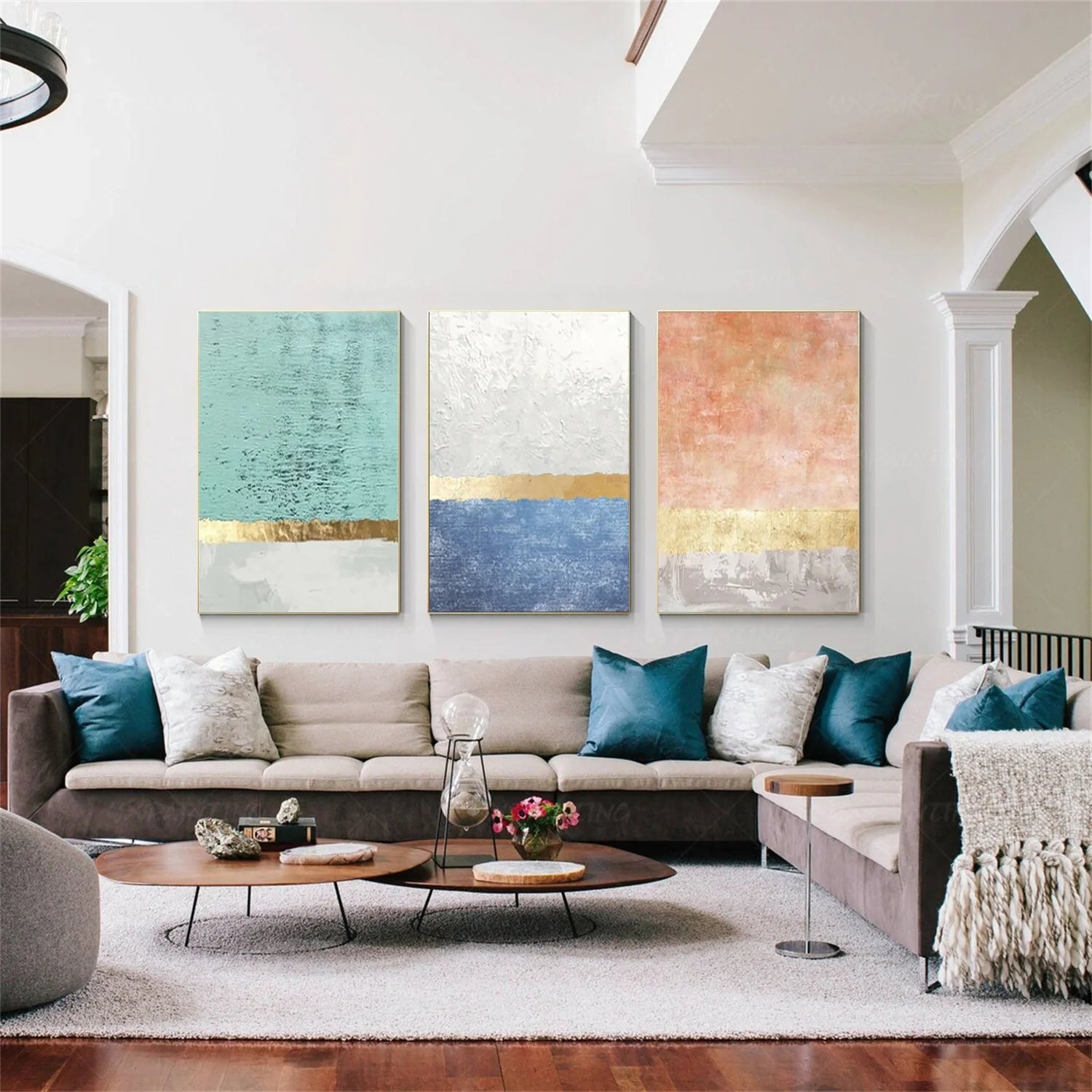 Abstract Canvas Art Set of 3 #WA801