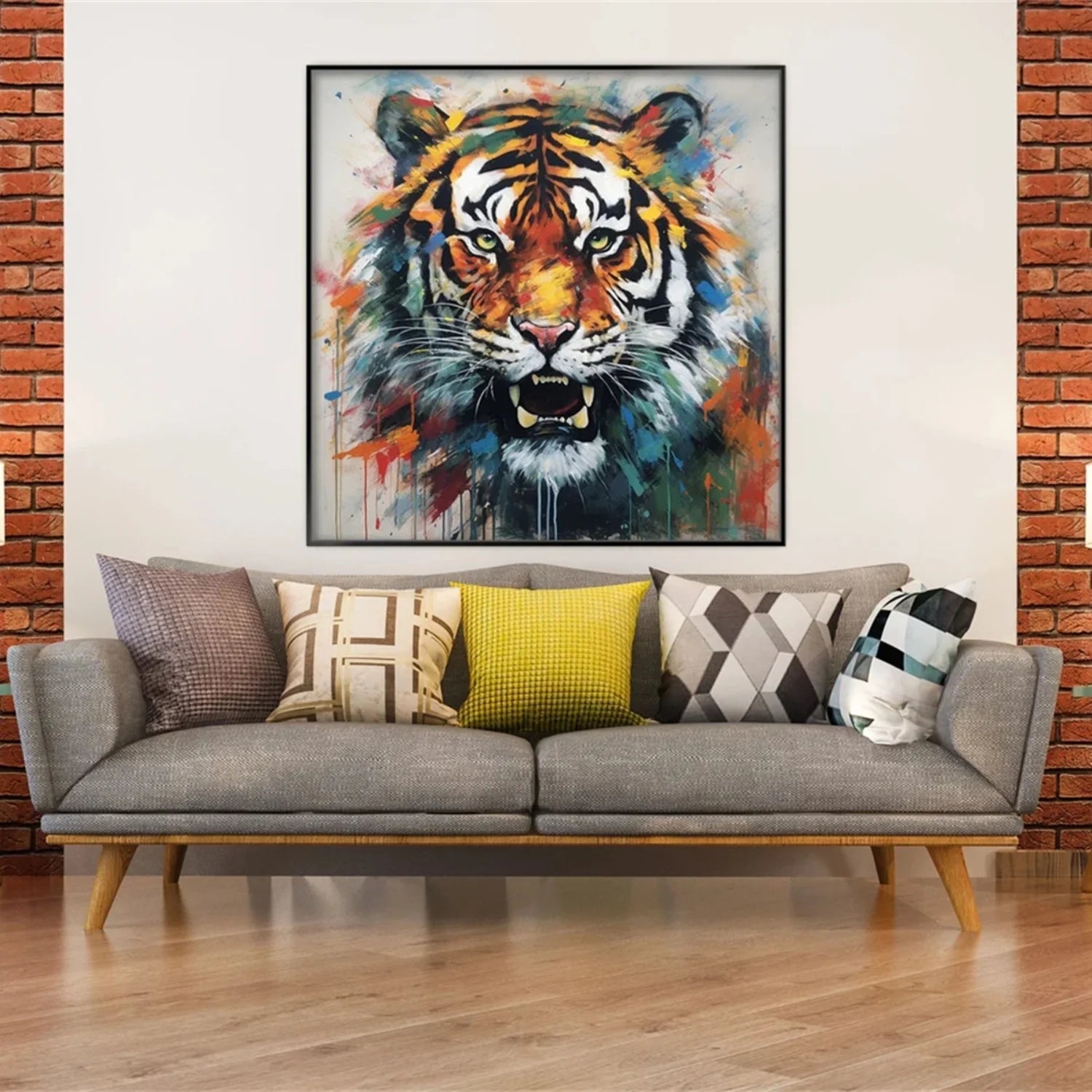 Colorful Abstract Animal Wall Art #AM084