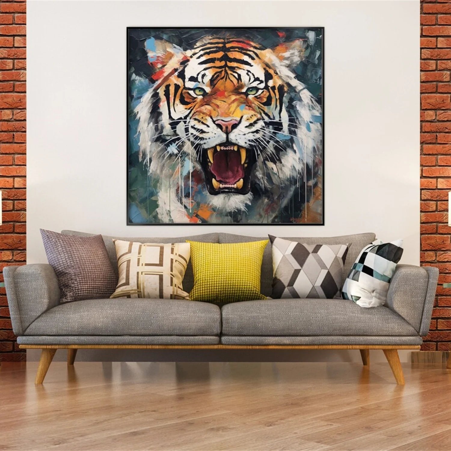 Colorful Abstract Animal Wall Art #AM082
