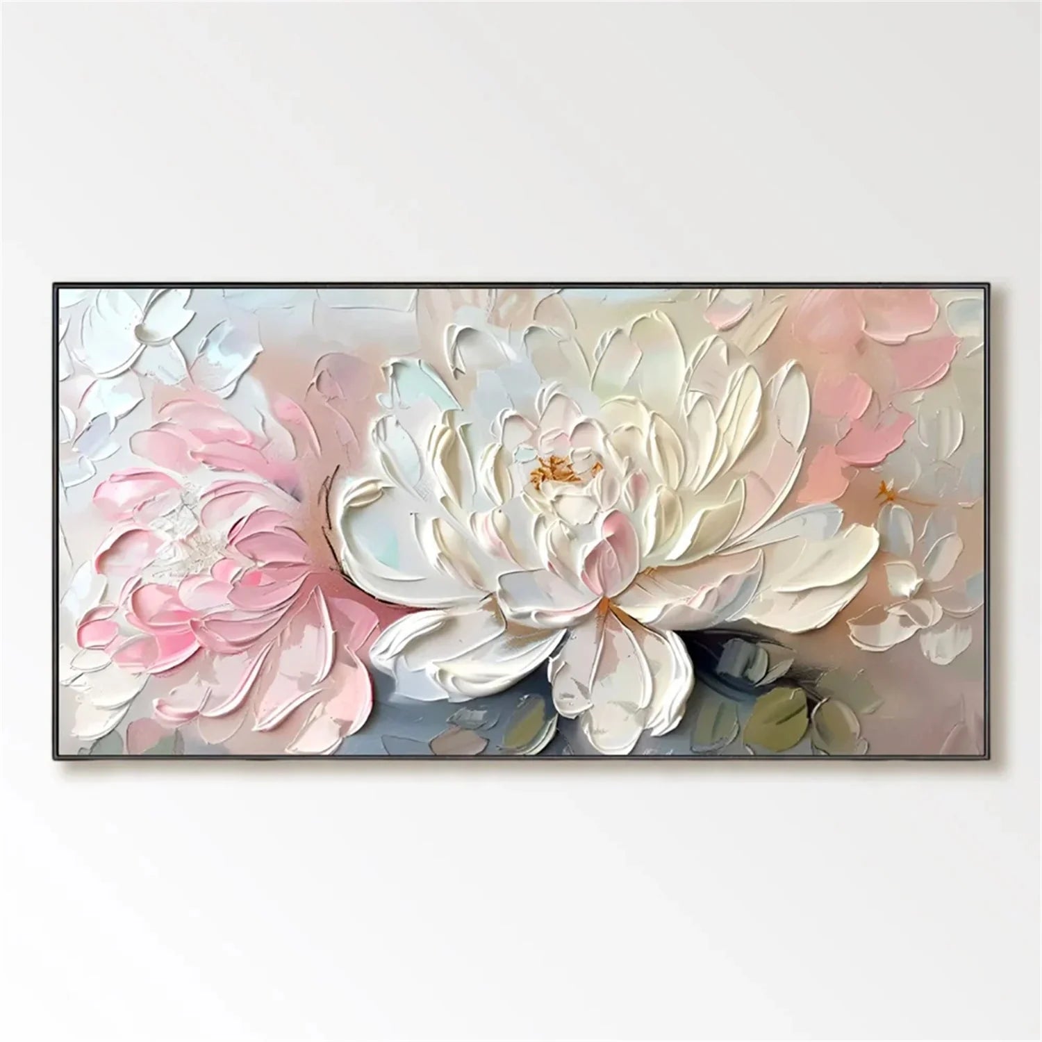 Colorful Flower & Tree Abstract Textured Wall Art #FT053