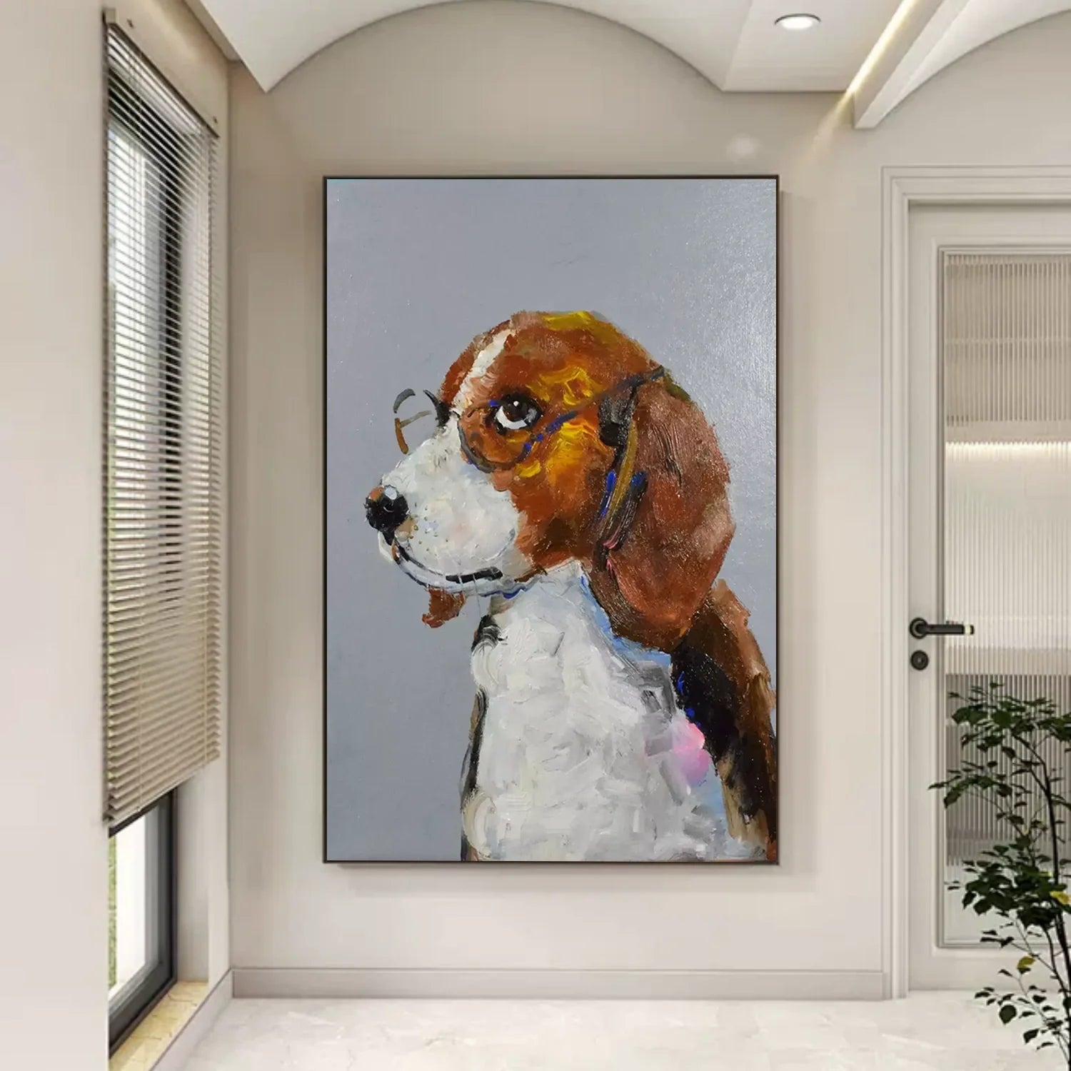 Abstract Animal Dog Wall Art #AM101