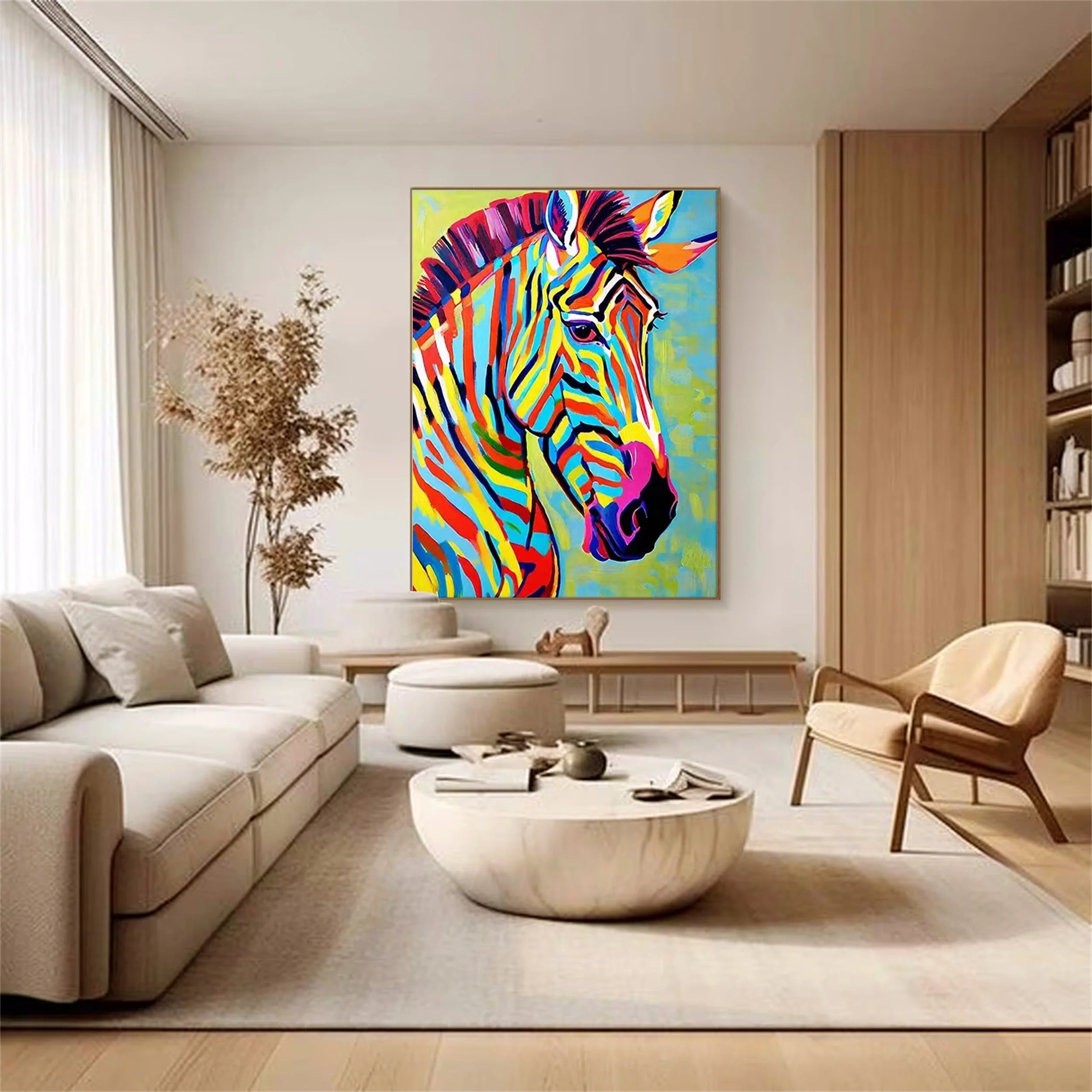 Colorful Horse Abstract Animal Wall Art #AM021
