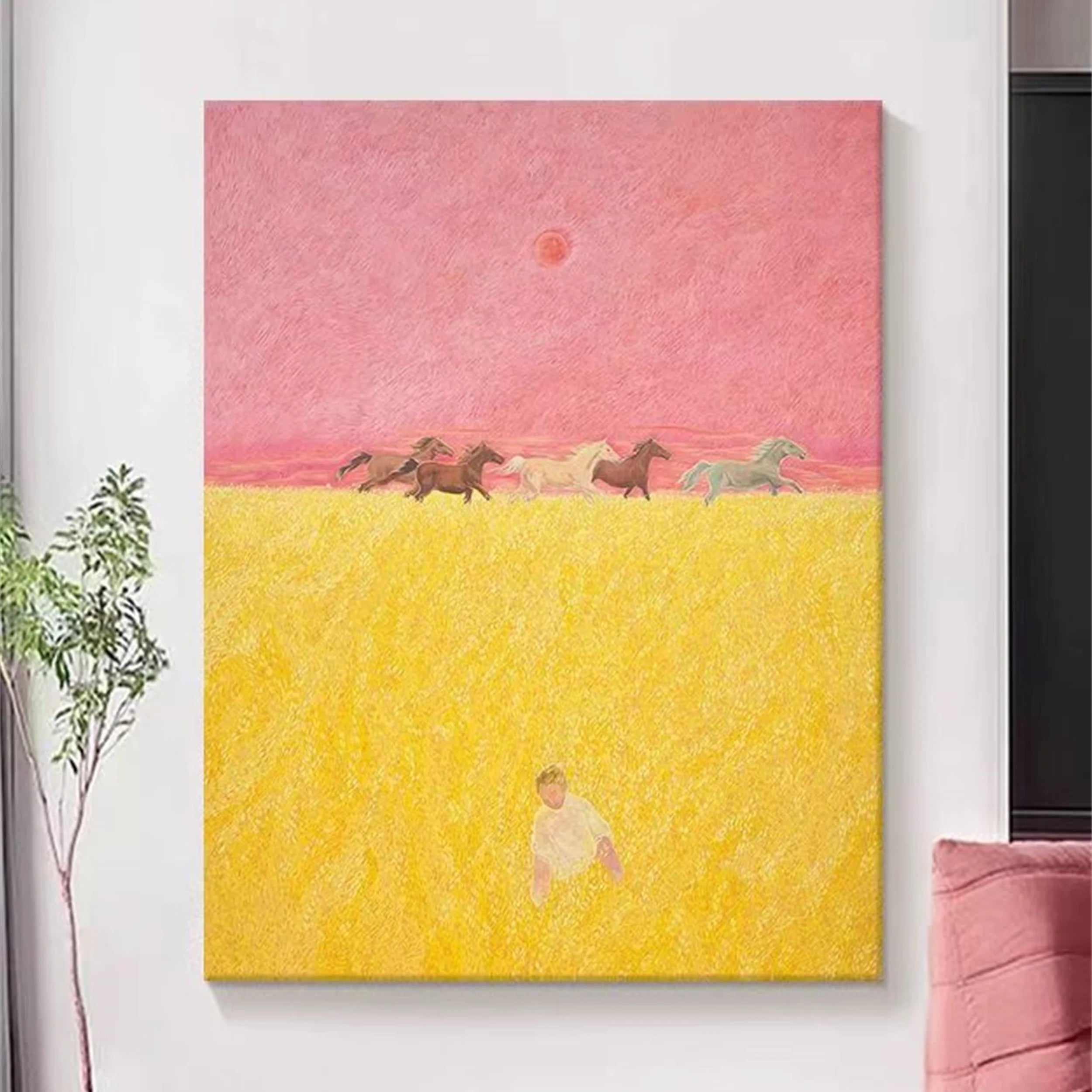 Colorful Horse Abstract Animal Wall Art #AM026