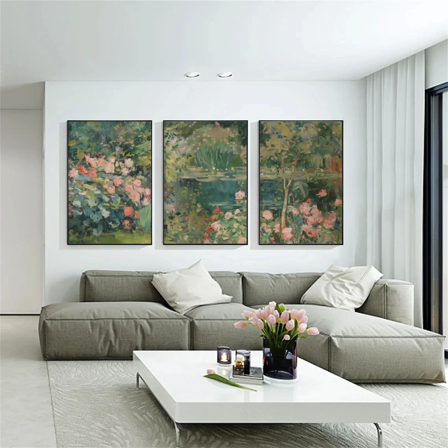 Flower & Tree Abstract_Wall Art Set of 3 #FT173