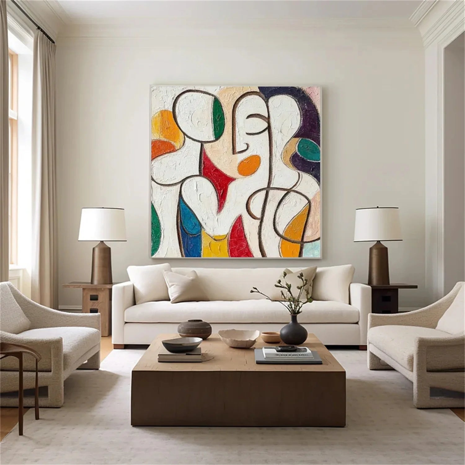 Abstract Portrait Colorful Painting #AB044