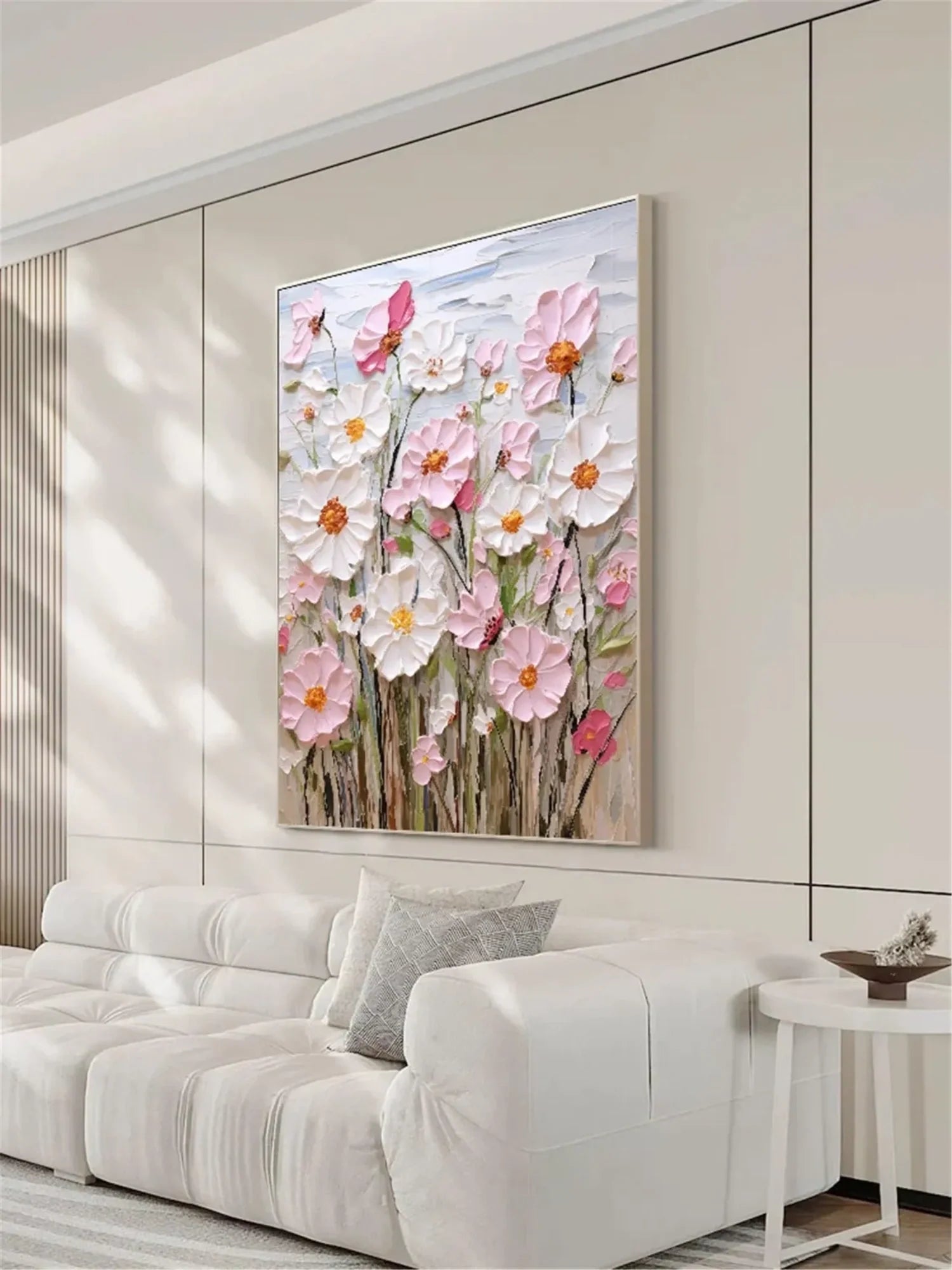 Colorful Flower Abstract Textured Wall Art #FT096