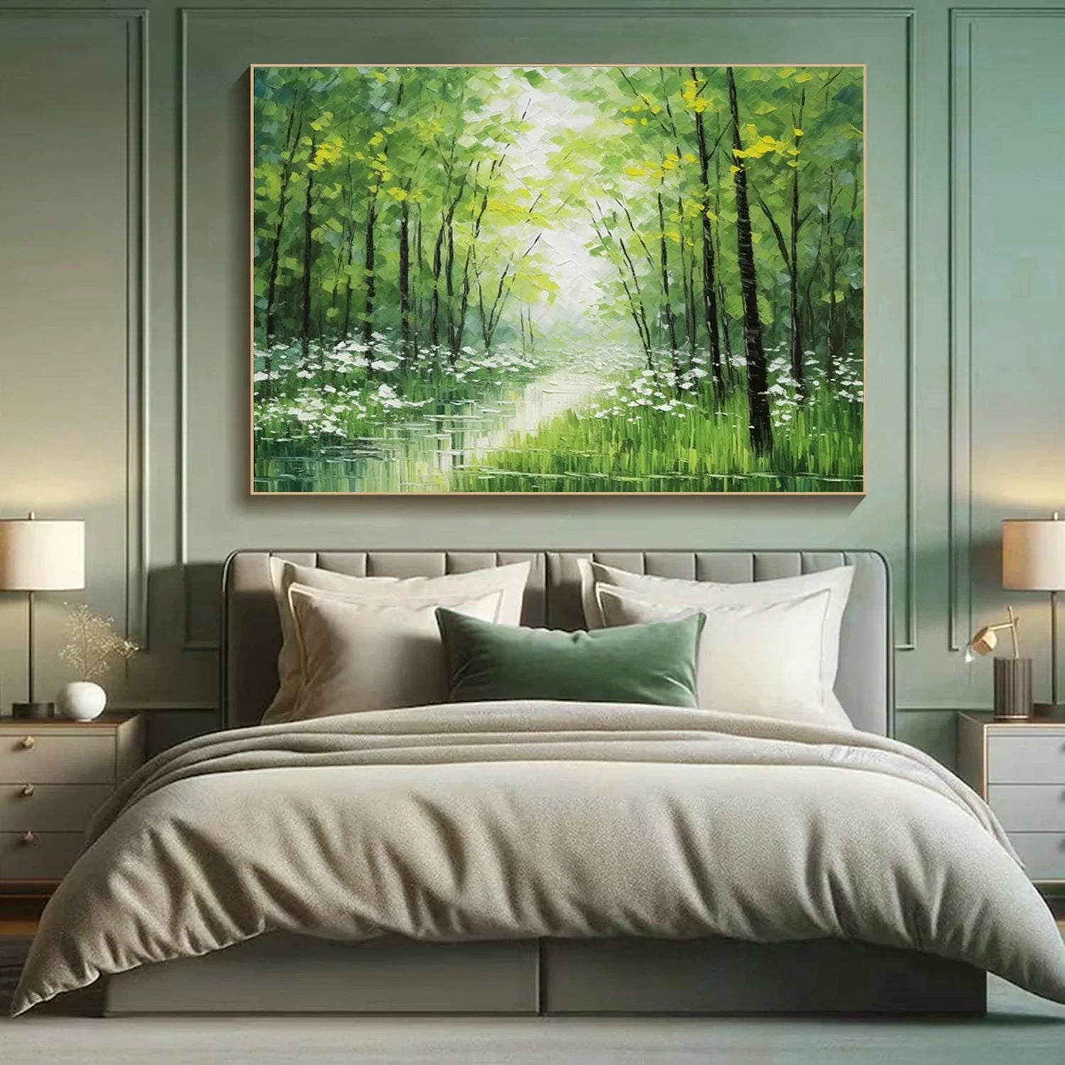 Flower & Tree Abstract Textured Wall Art #FT070