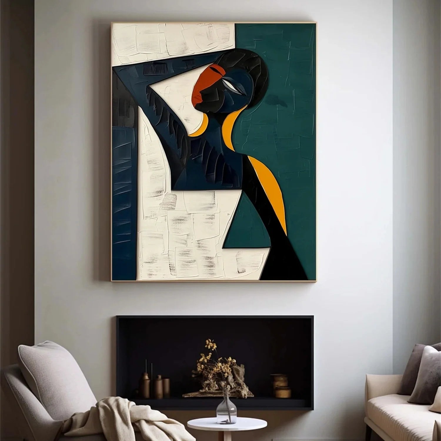 Abstract Portrait Colorful Painting #AB001