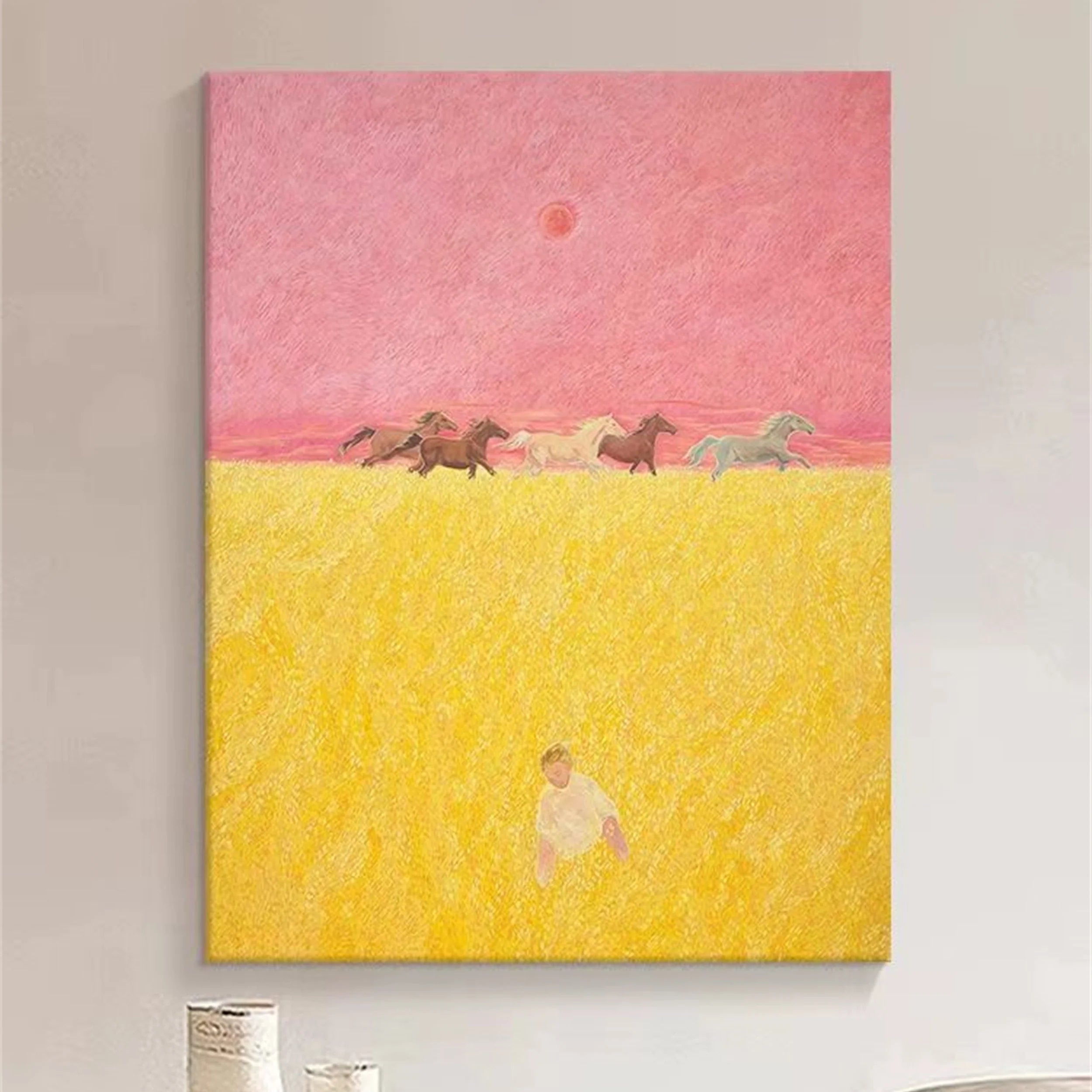 Colorful Horse Abstract Animal Wall Art #AM026