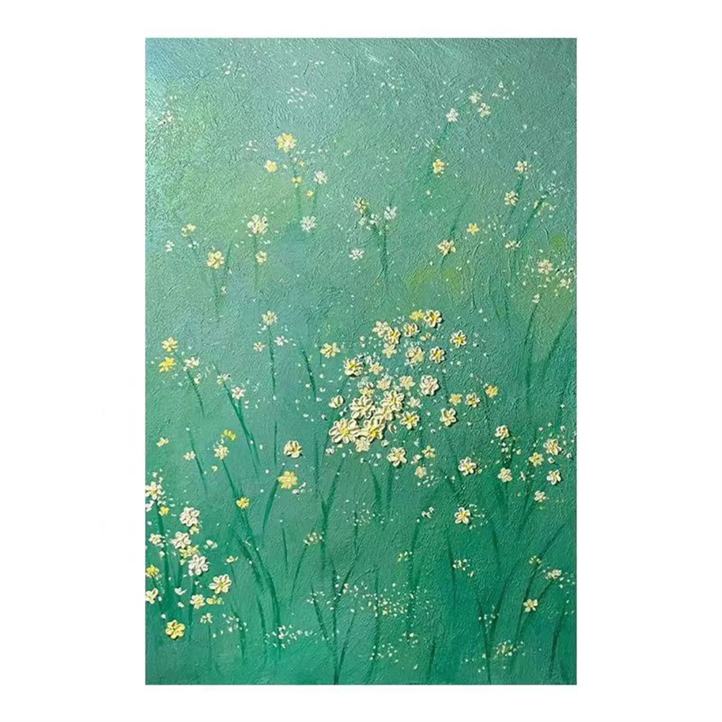 Colorful Flower & Tree Abstract Textured Wall Art #FT007