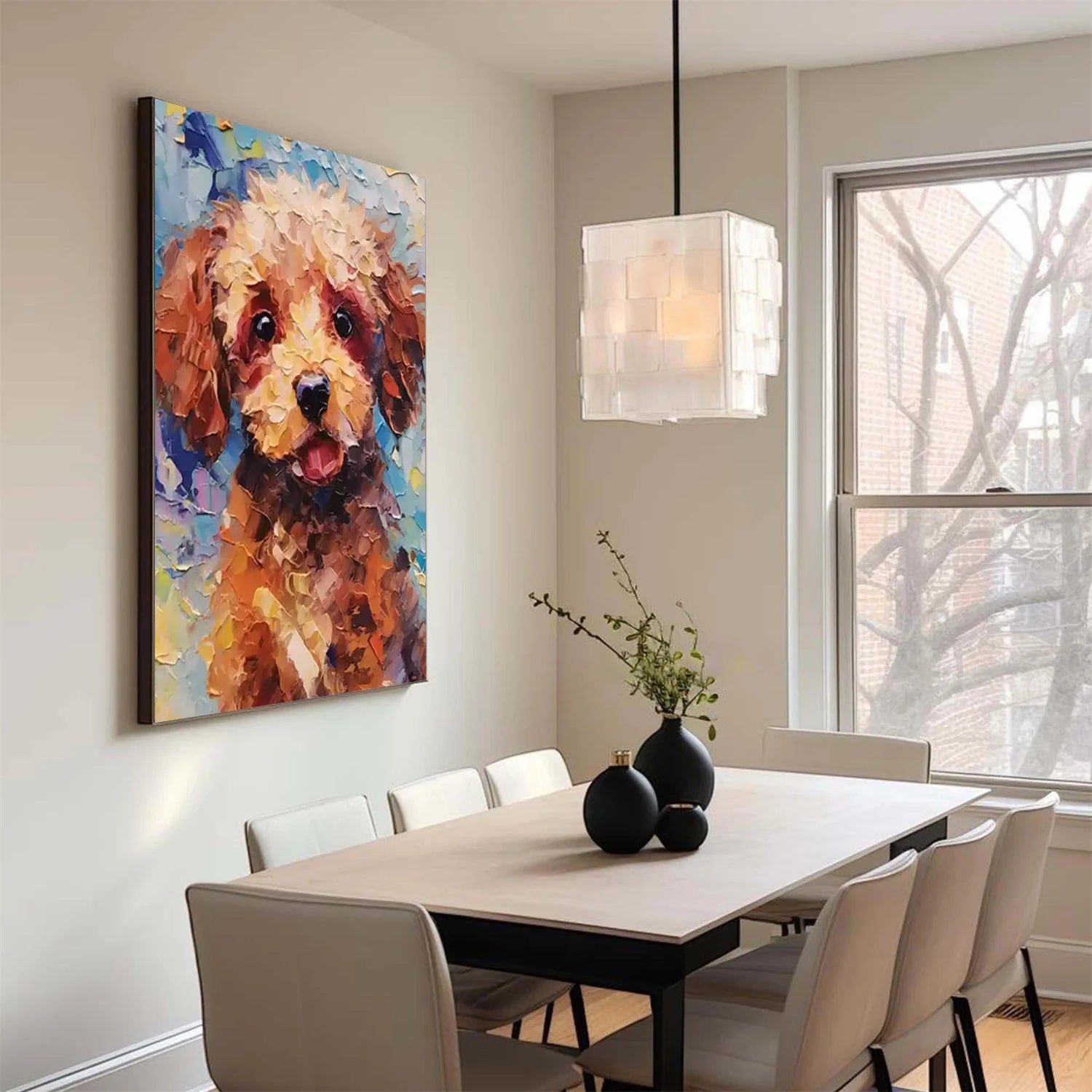Abstract Animal Dog Wall Art #AM116