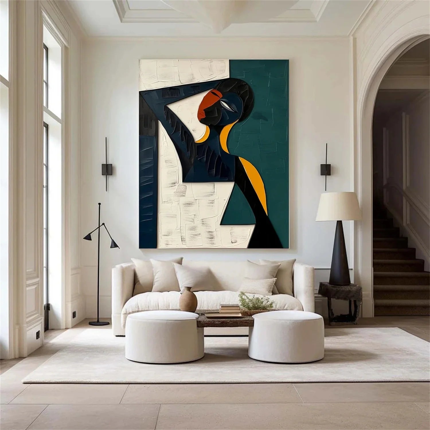 Abstract Portrait Colorful Painting #AB001