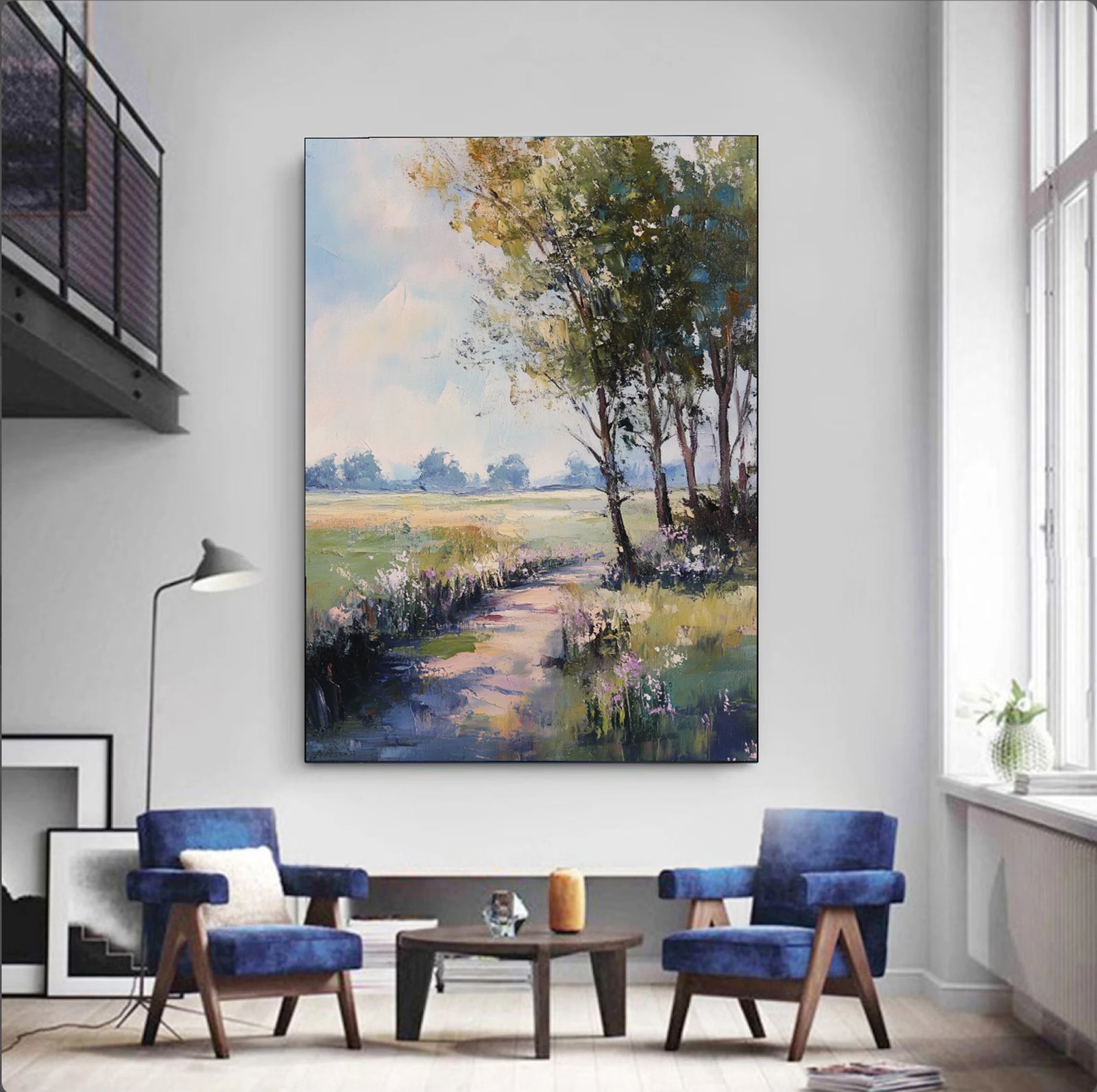 Original Hand-Painted Impressionist Landscape Oil Painting #FJ591