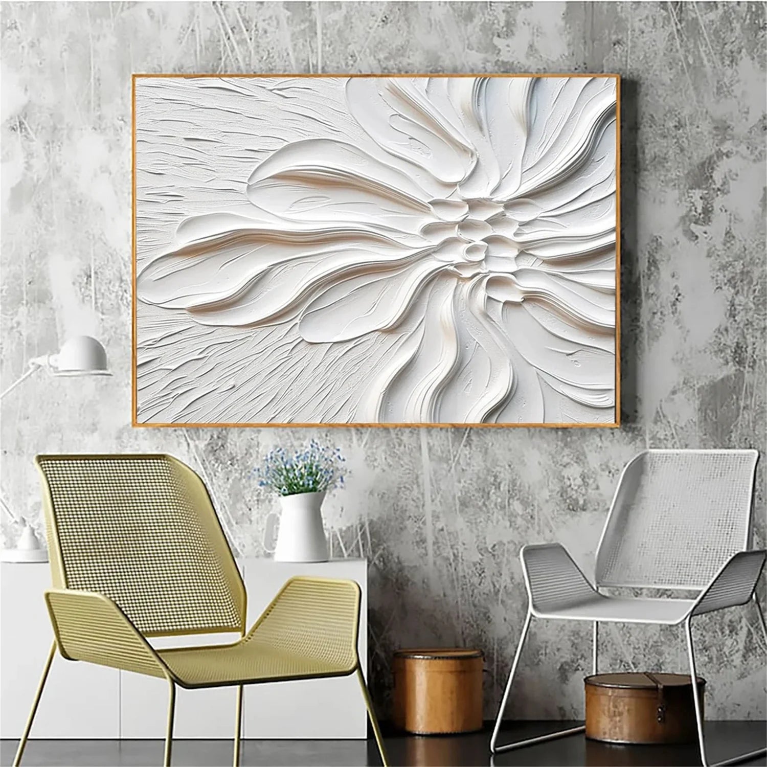Flower & Tree Abstract Textured Wall Art #FT057