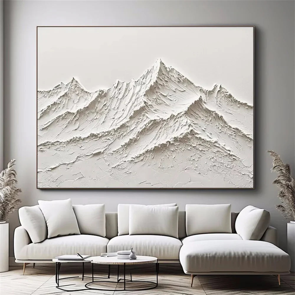 Minimalist Mountain Oil Painting #FJ205
