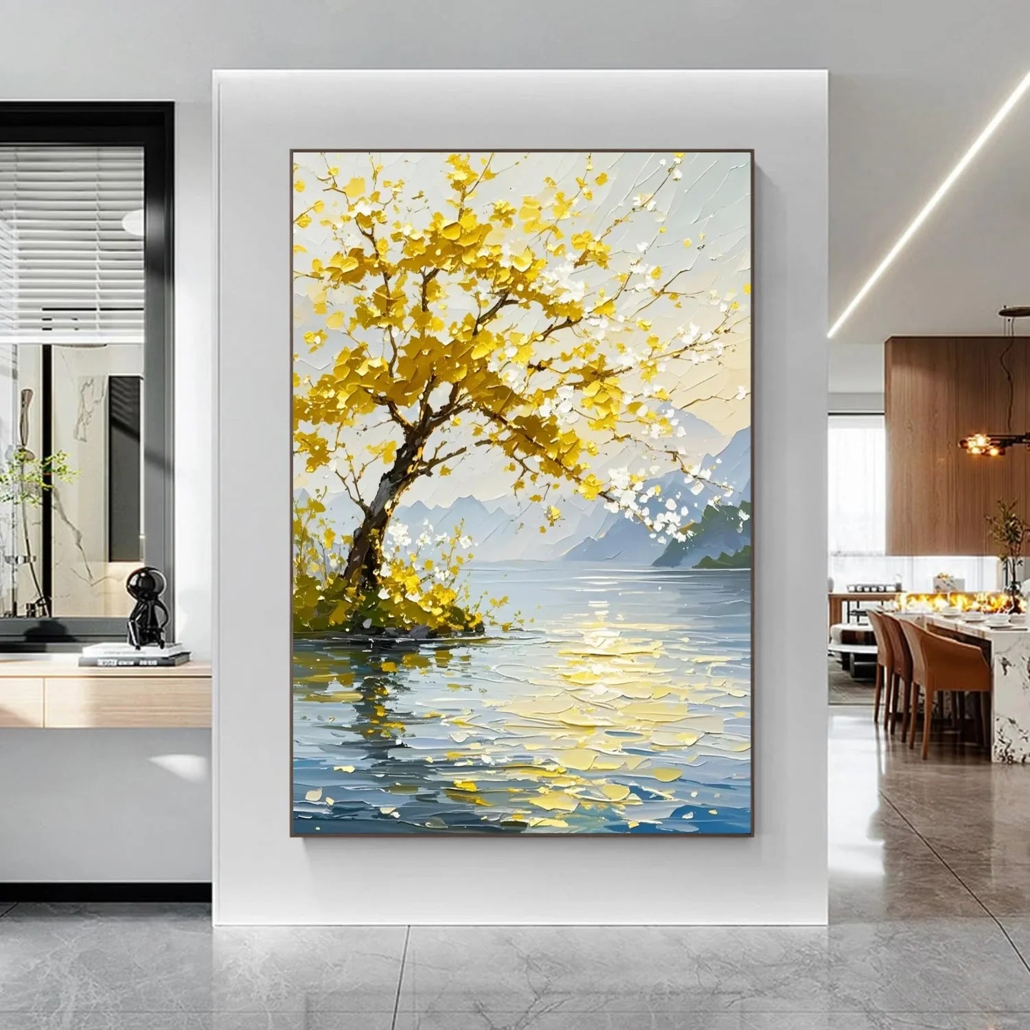 Flower & Tree Abstract Textured_Wall Art #FT169