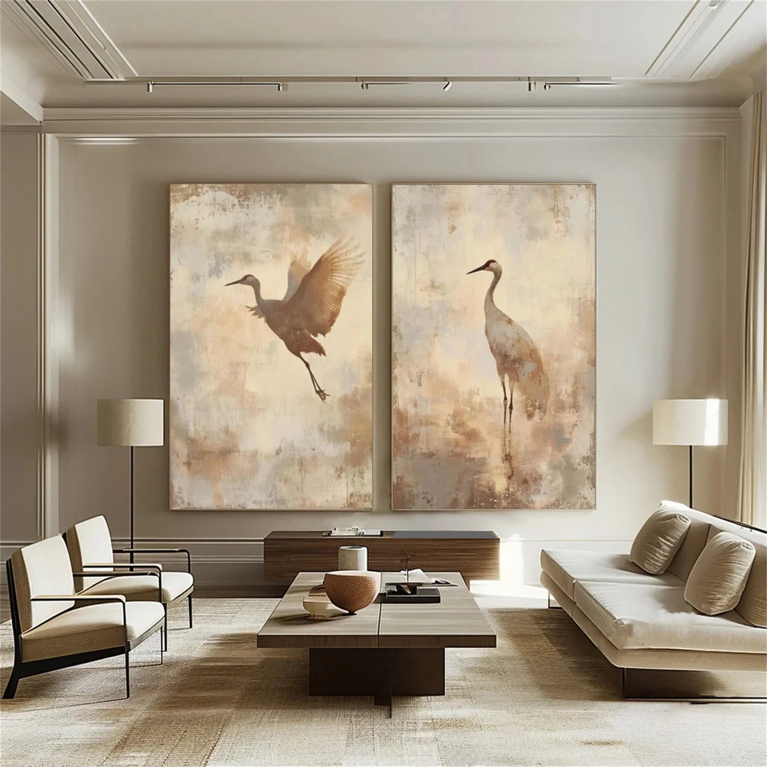 Abstract Animal Wall Art Set of 2 #AM143