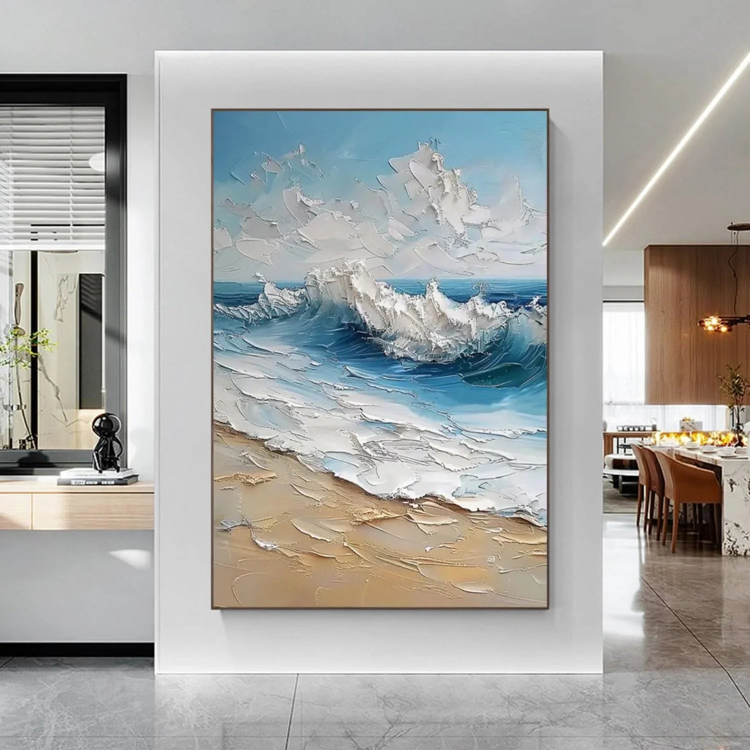 Sea & Sky Abstract Textured Wall Art #SK175