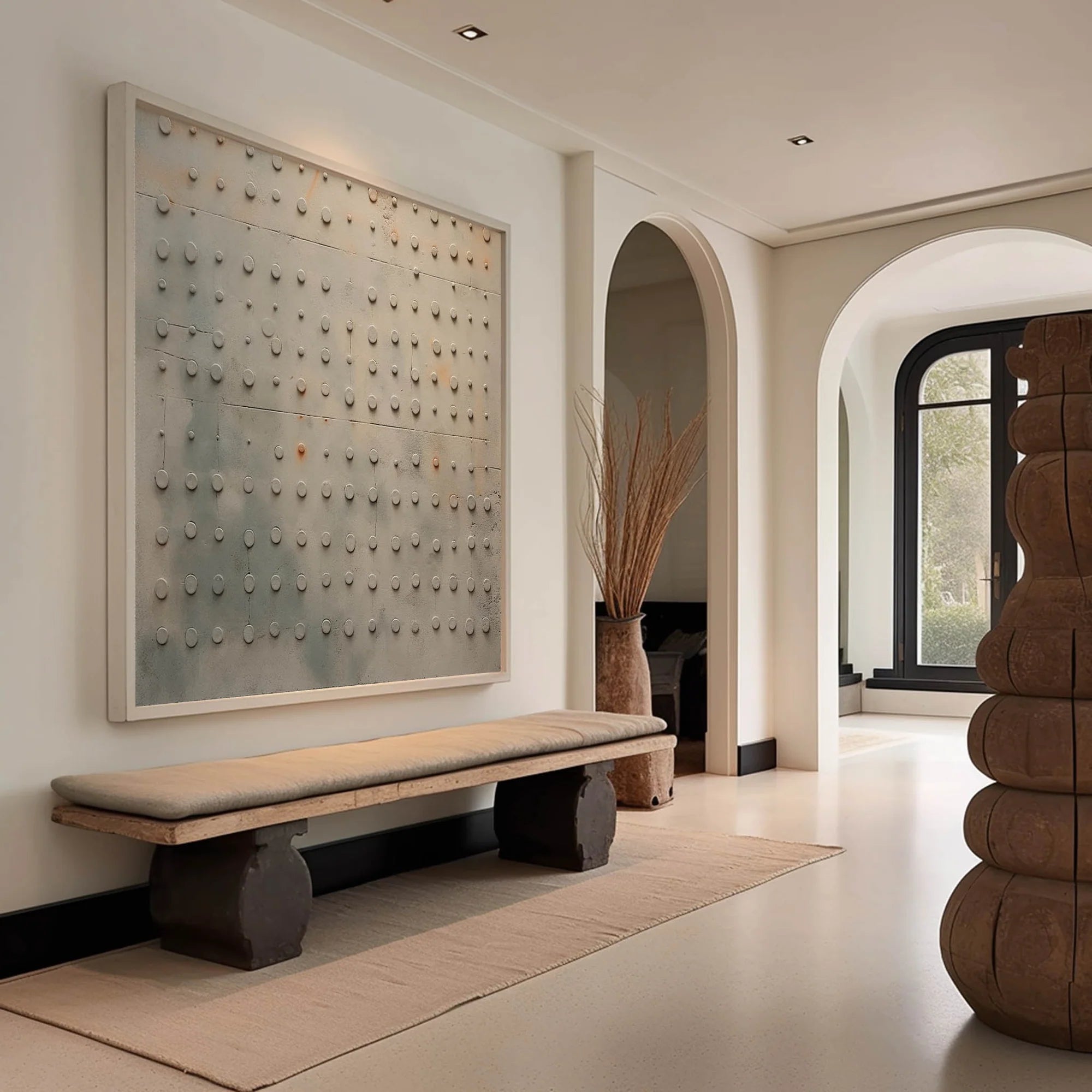 Modern Neutral Tones 3D Textured Oil Painting #MD229
