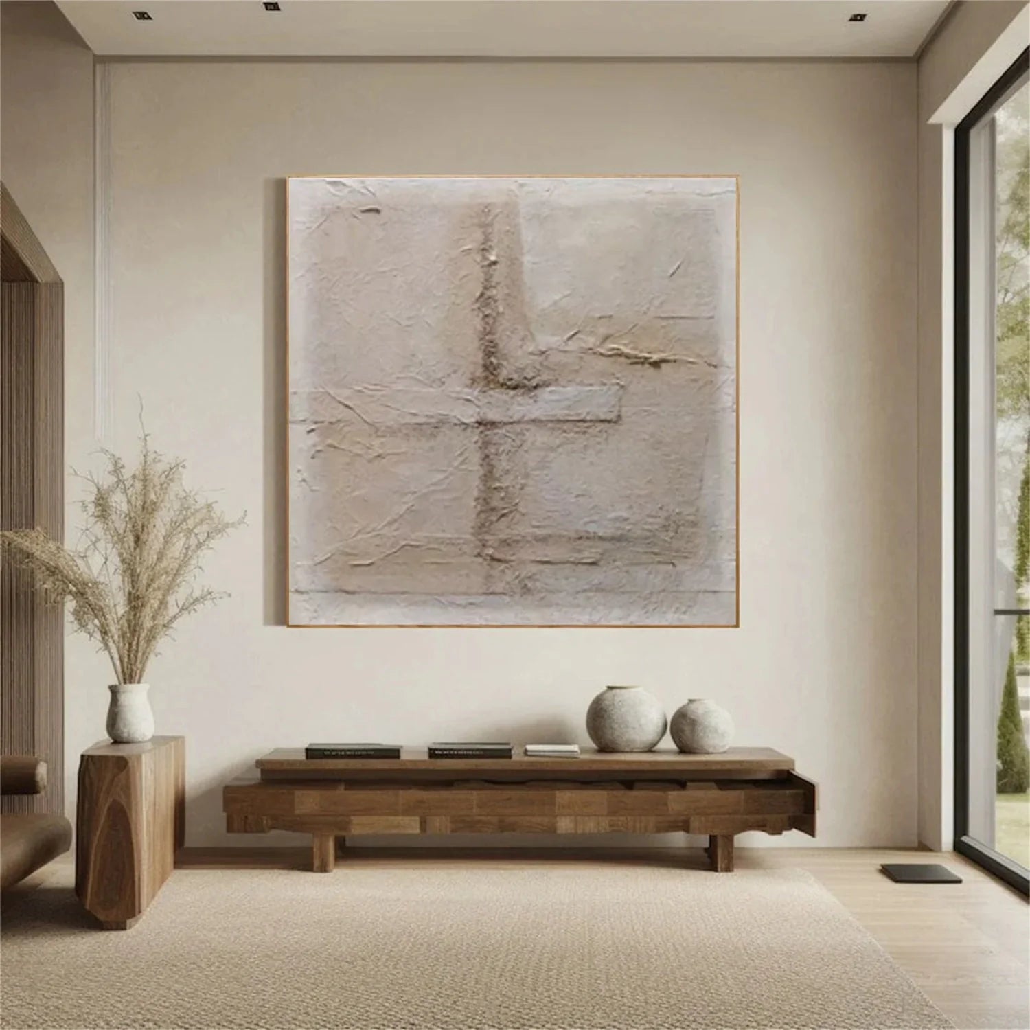 Wabi Sabi Textured Canvas Art #WA825