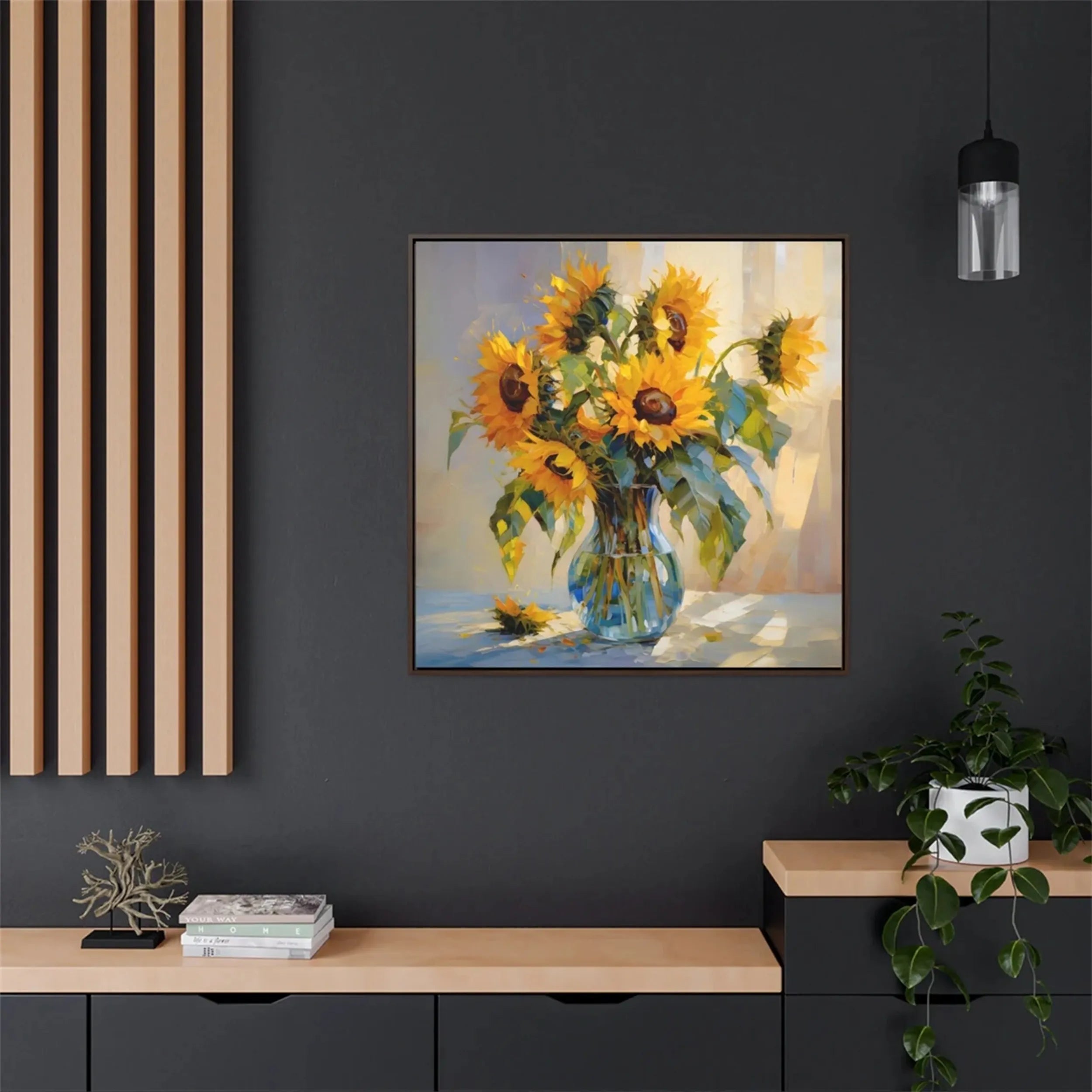 Colorful Flower & Tree Abstract  Wall Art #FT036