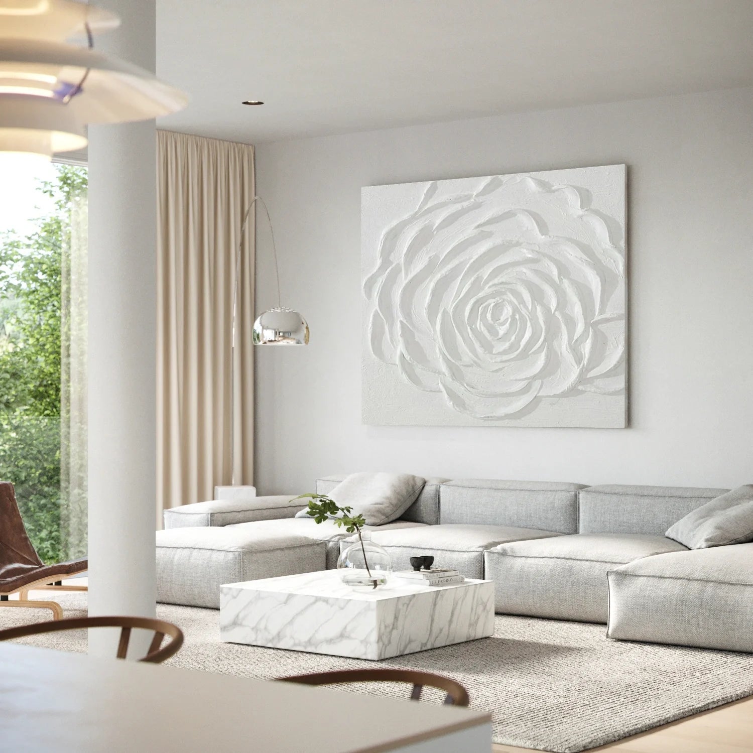 Flower & Tree Abstract_Textured Wall Art #FT133