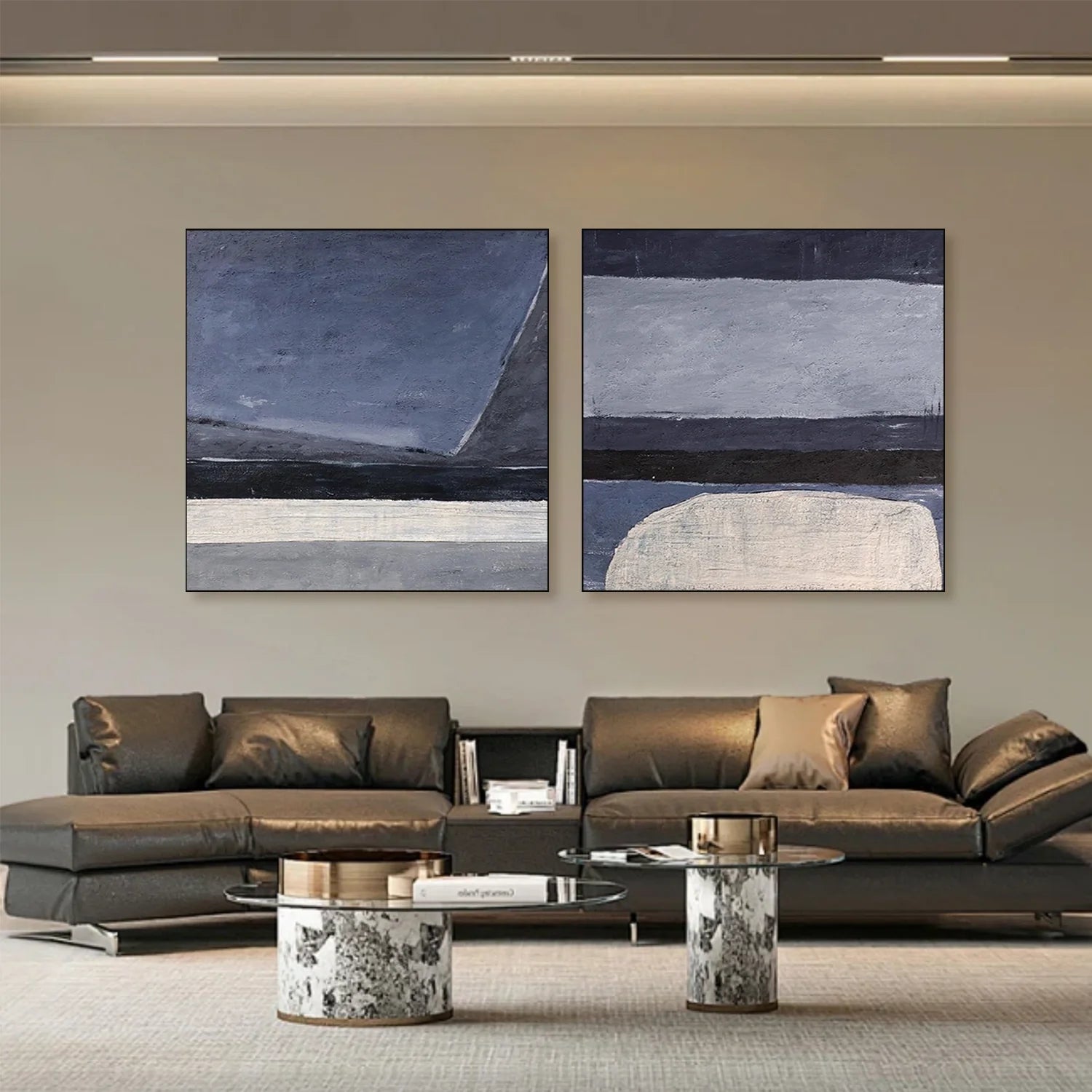 Abstract Canvas Art Set of 2 #WA634