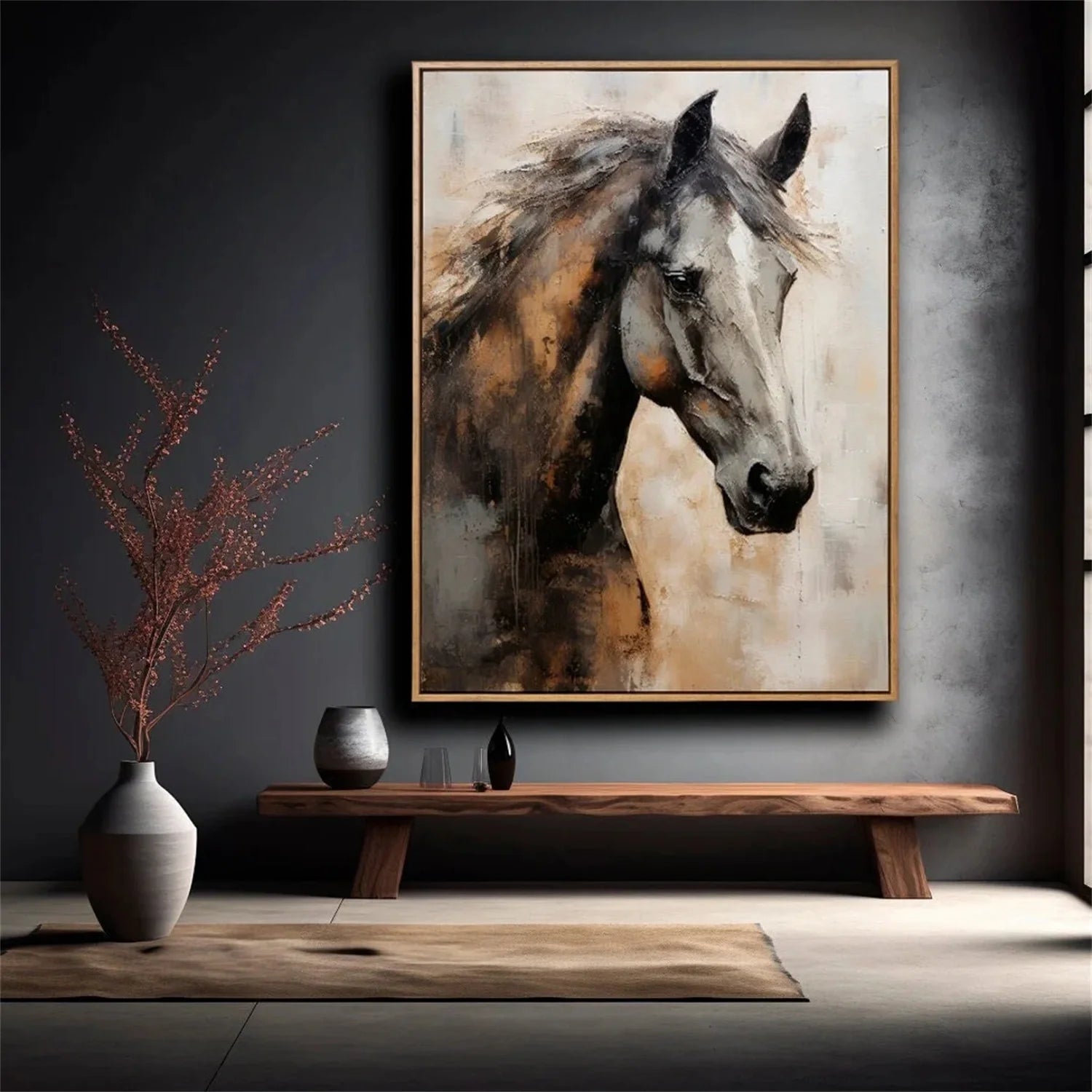 Colorful Horse Abstract Animal Wall Art #AM052