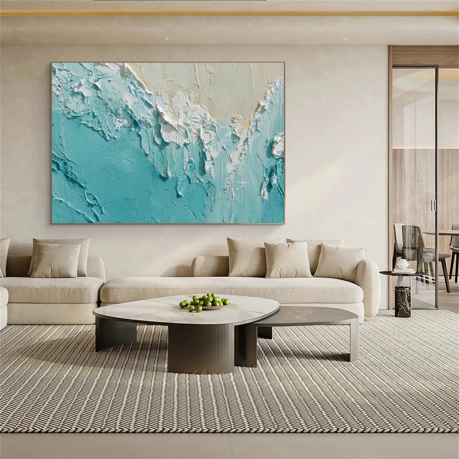 Sea & Sky Abstract Textured Wall Art #SK151