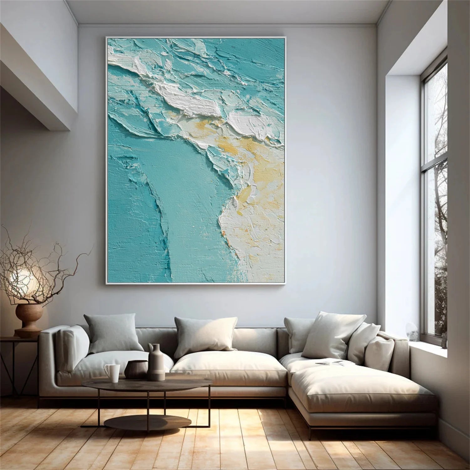 Sea & Sky Abstract Textured Wall Art #SK150