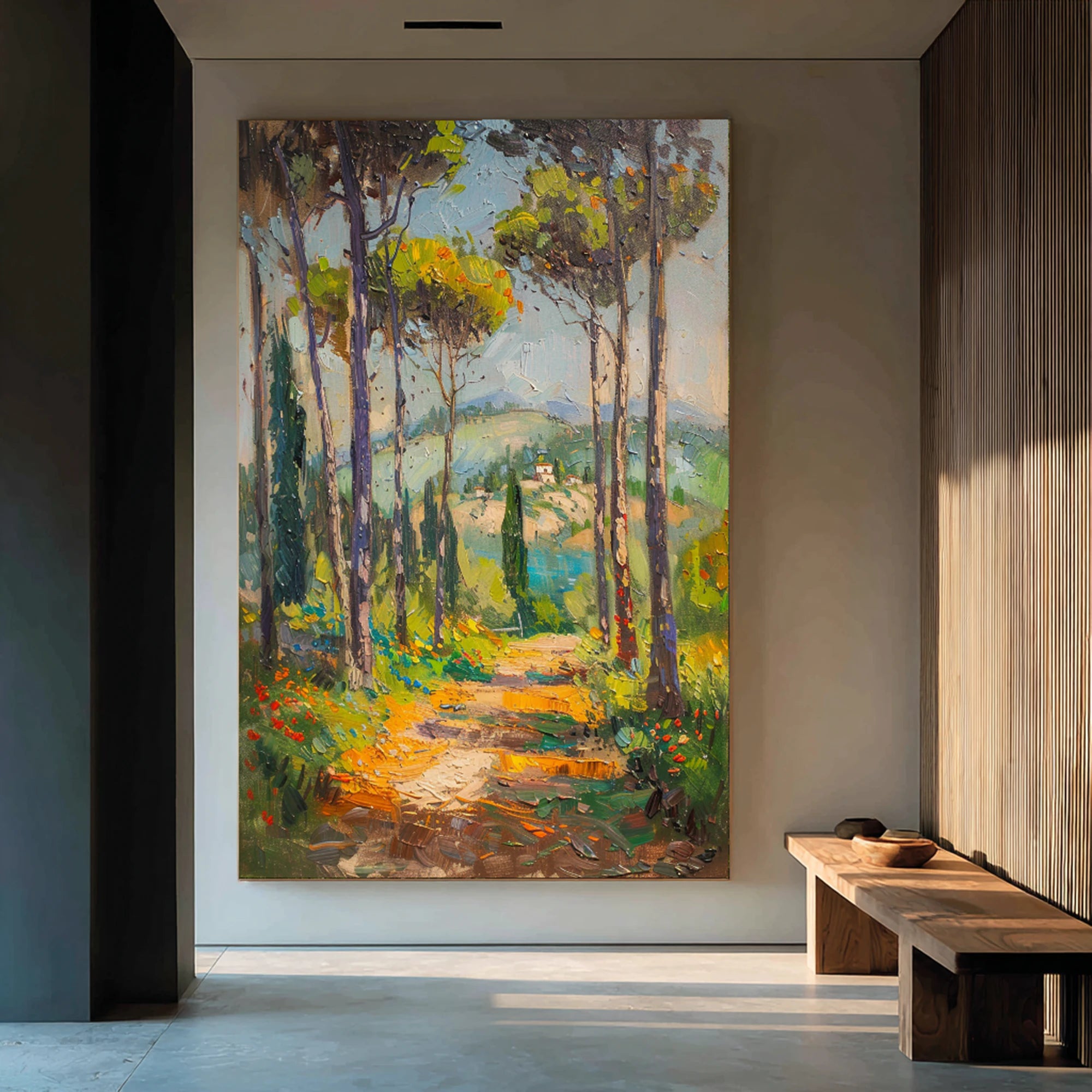 Impressionist Forest Path Wall Art #FJ639