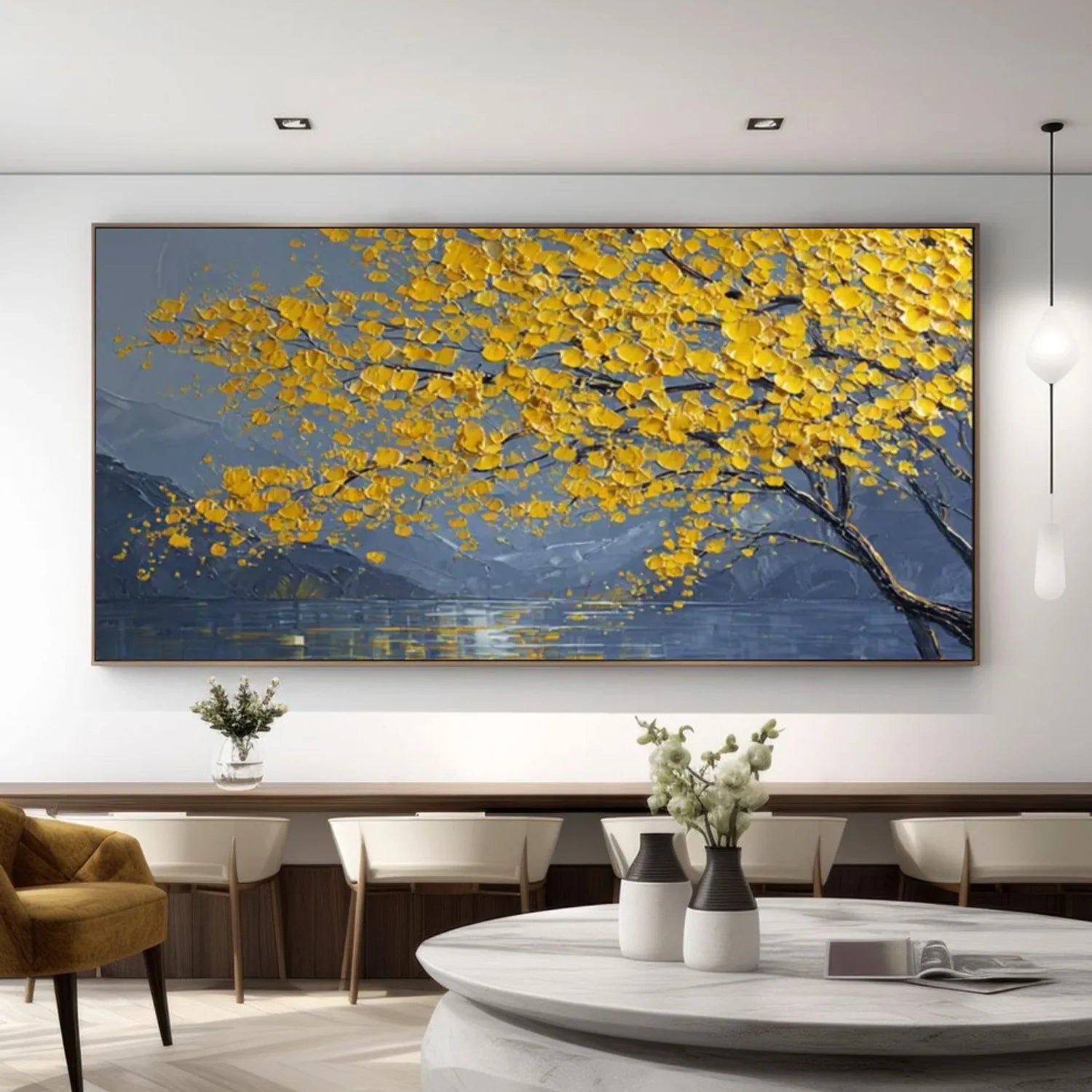 Flower & Tree Abstract_Textured Wall Art #FT170