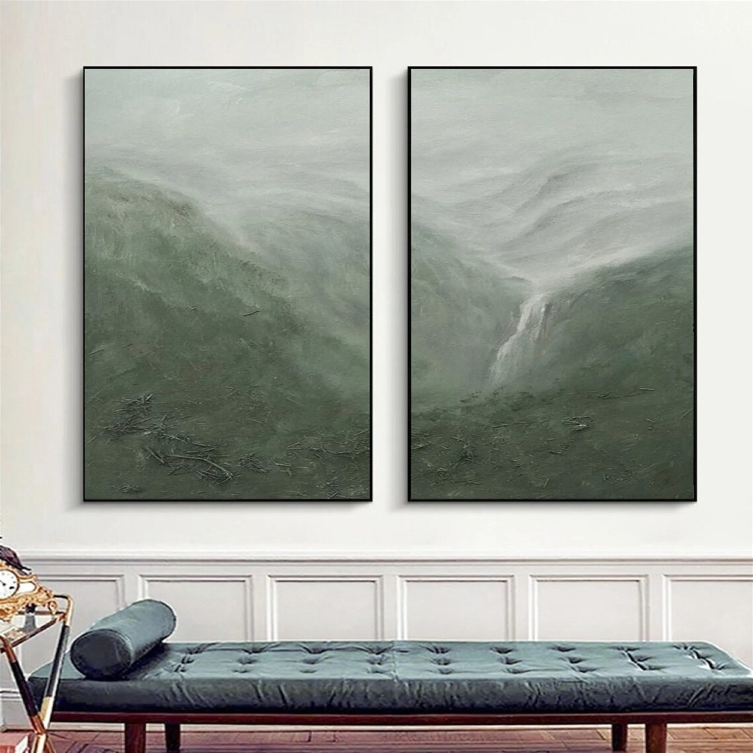 Green Texture Art Set of 2 #GT019
