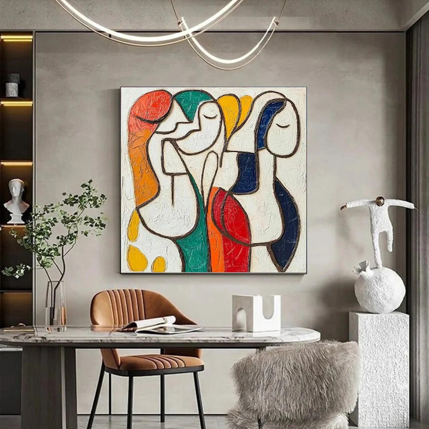 Abstract Portrait Colorful Painting #AB041