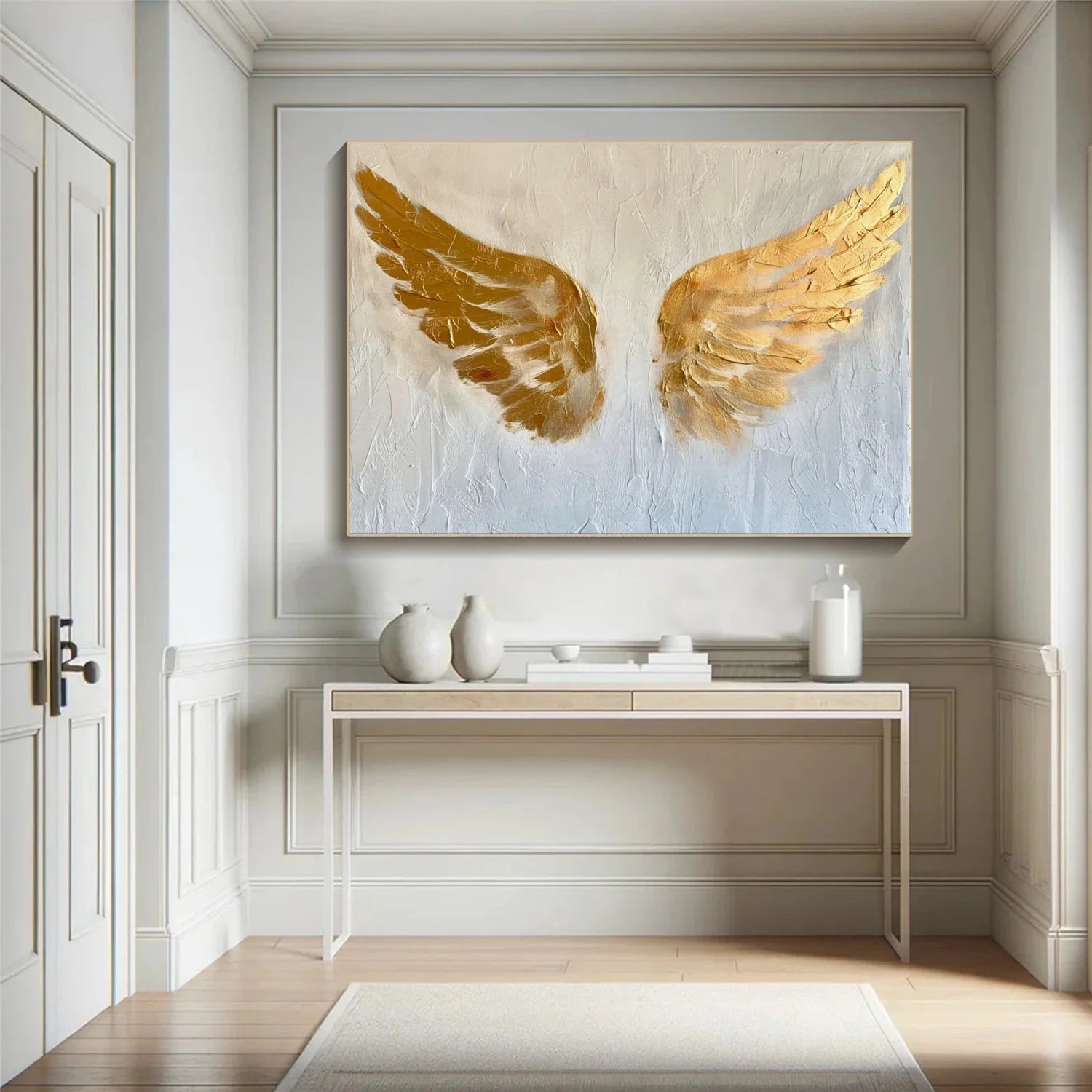 Abstract Angel Wing Textured Painting #AB054