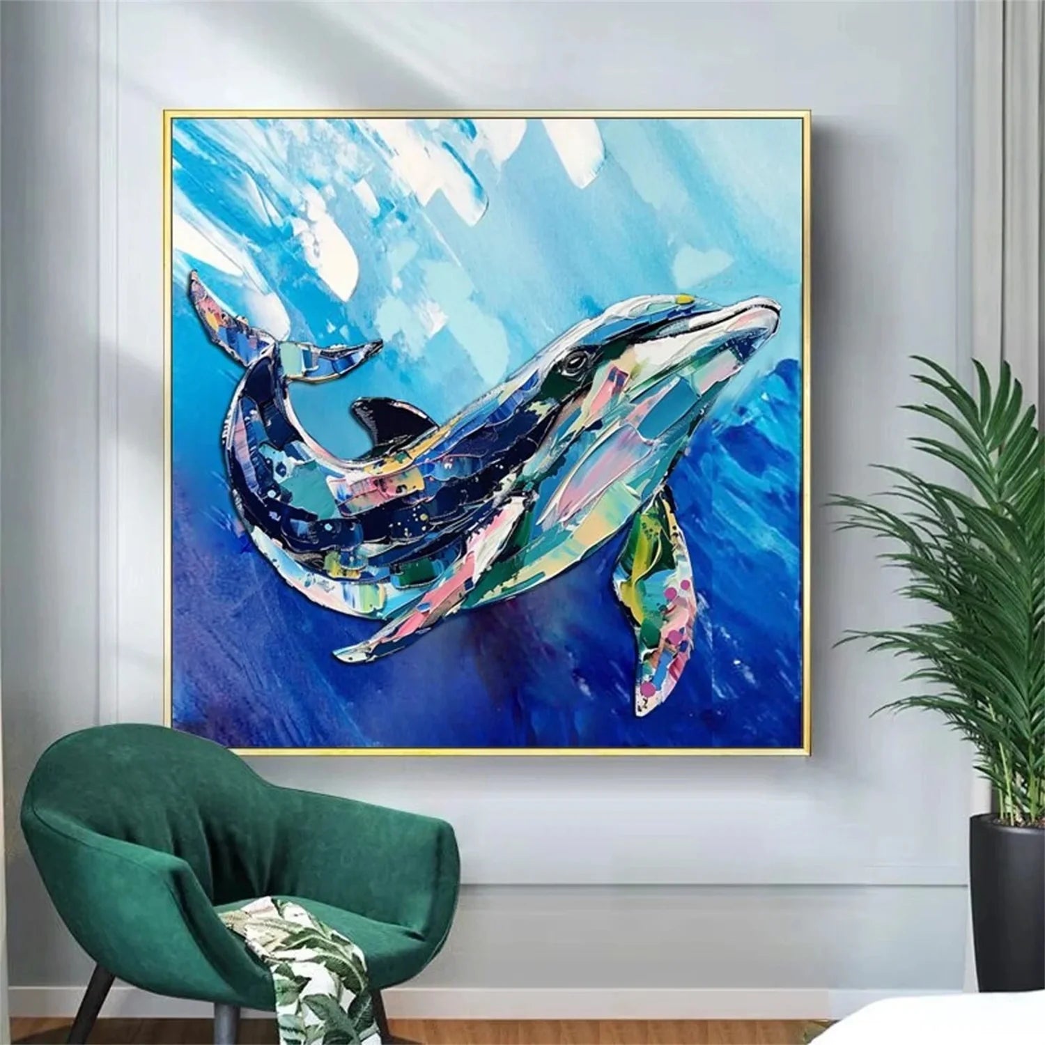 Colorful Abstract Animal Wall Art #AM095