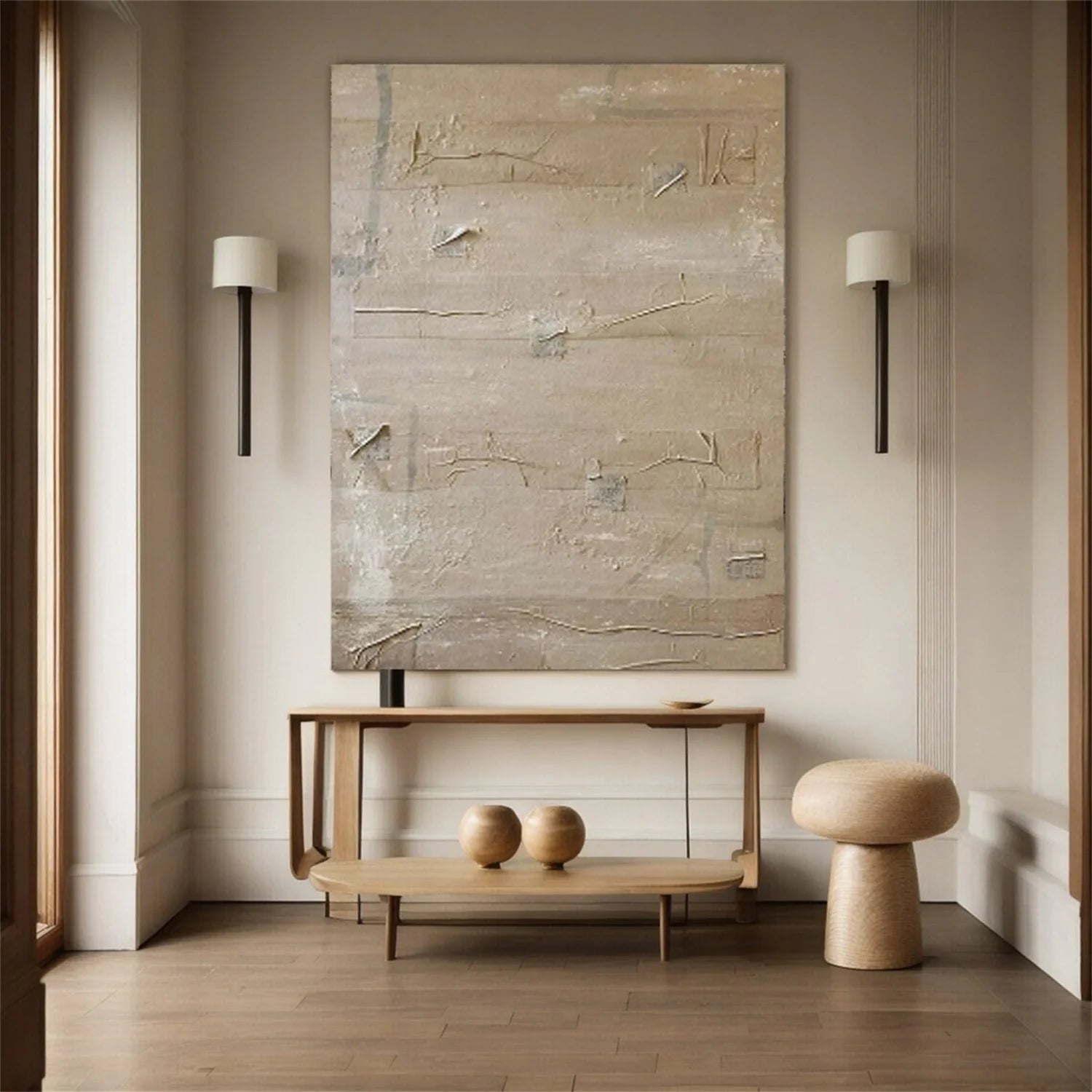 Minimalist Brown & Beige Art #MB005