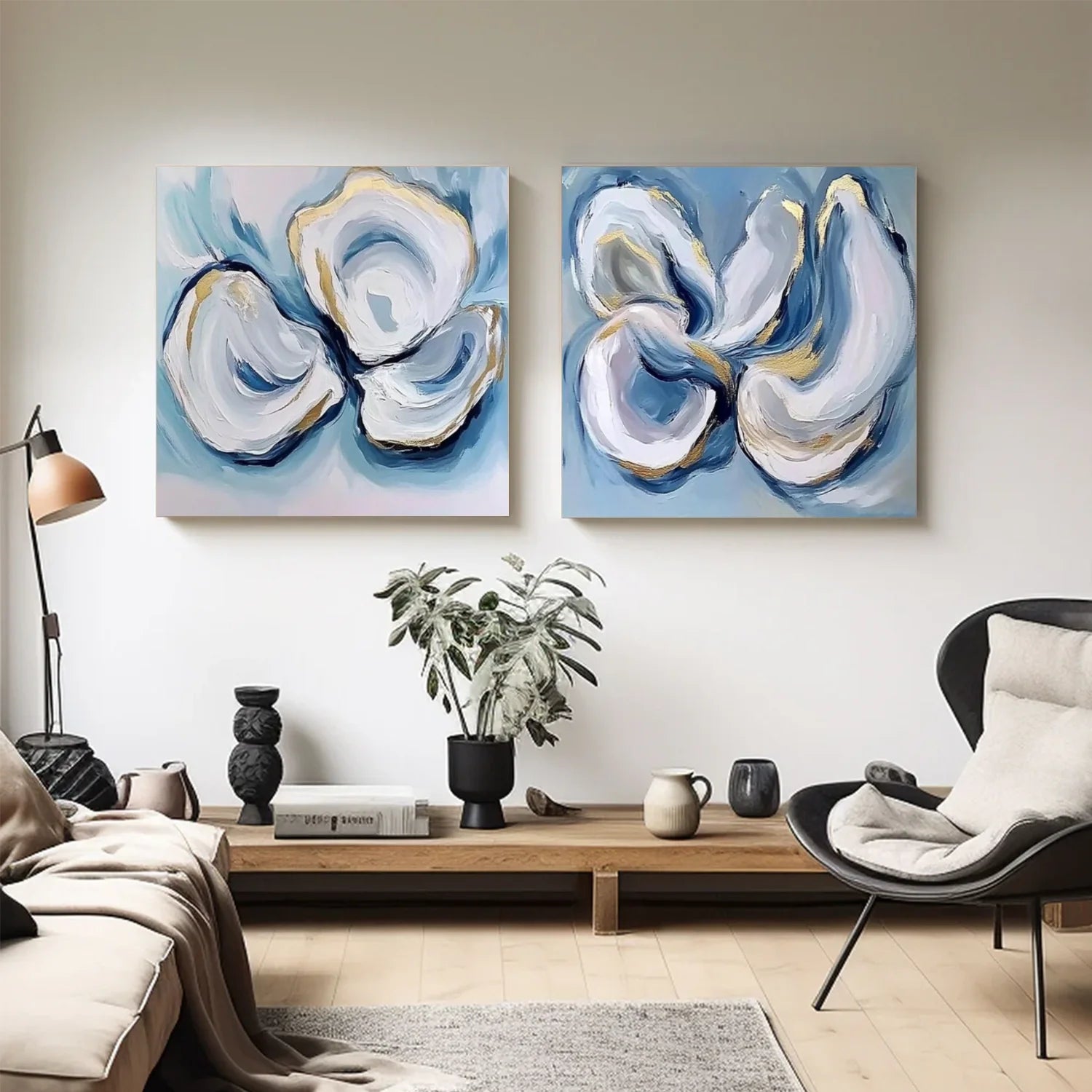 Abstract_Canvas Art Set of 2 #WA778