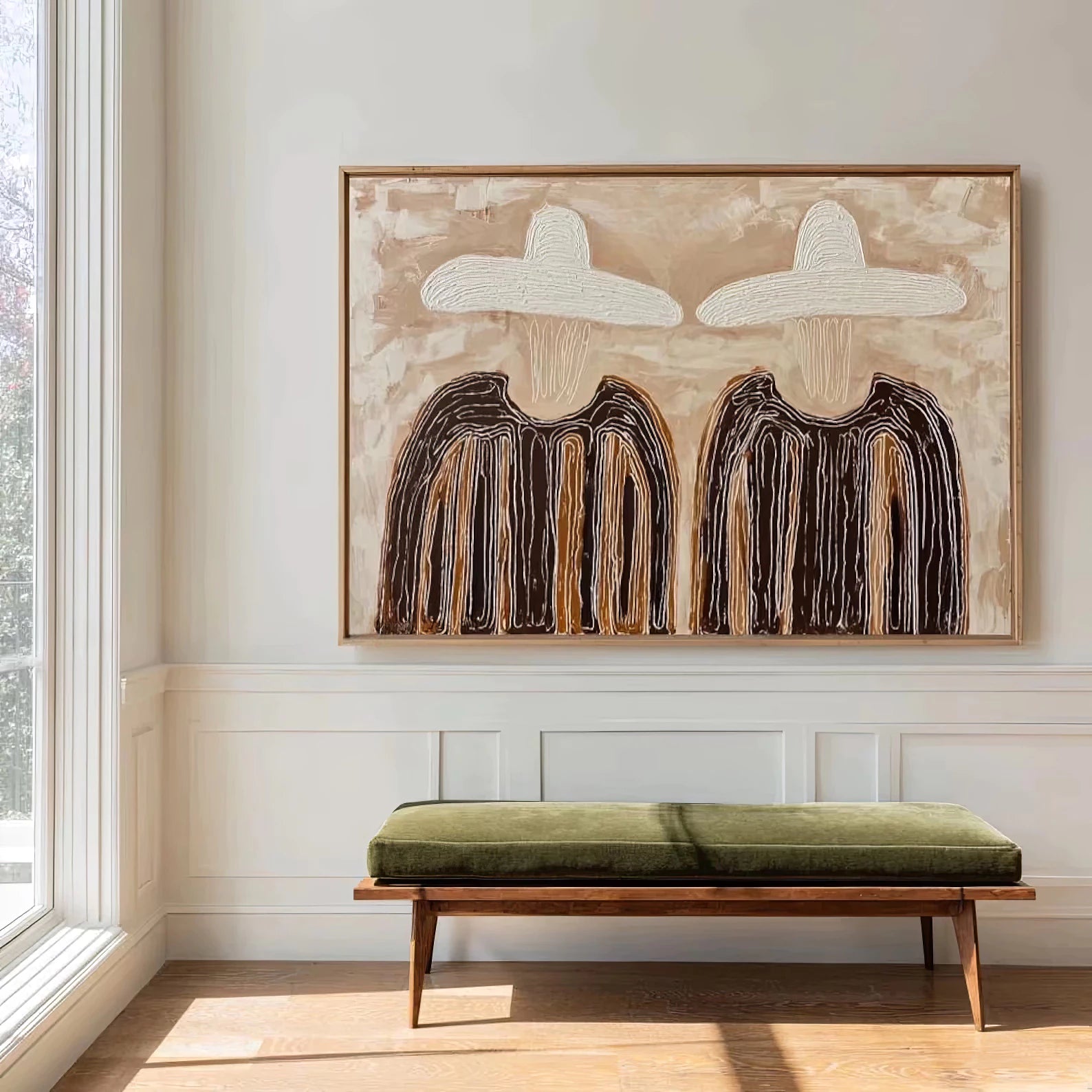 Neutral Tone Two Figures Print #AB135