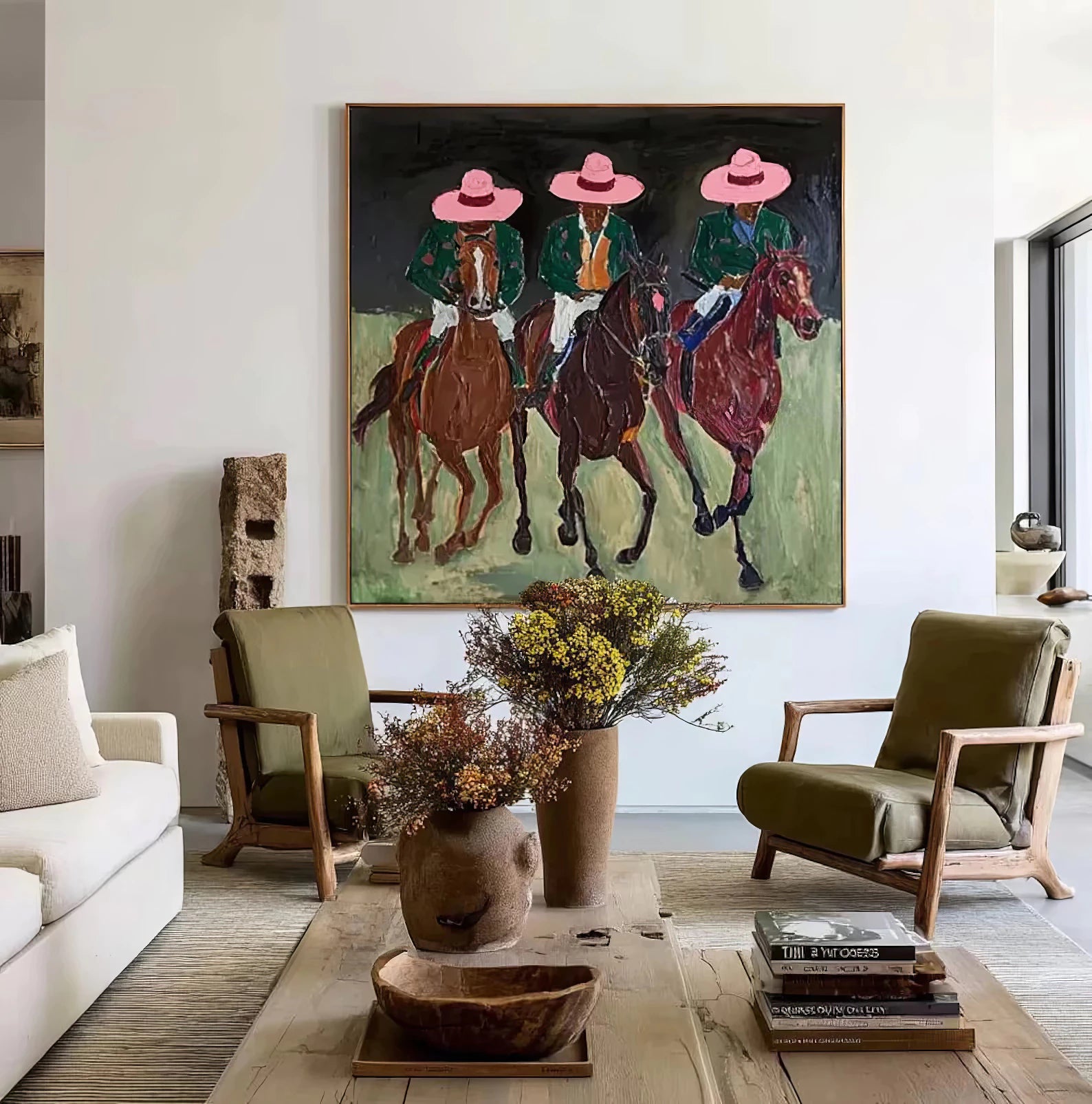 Pink Cowboy Hat Trio Art #CB7